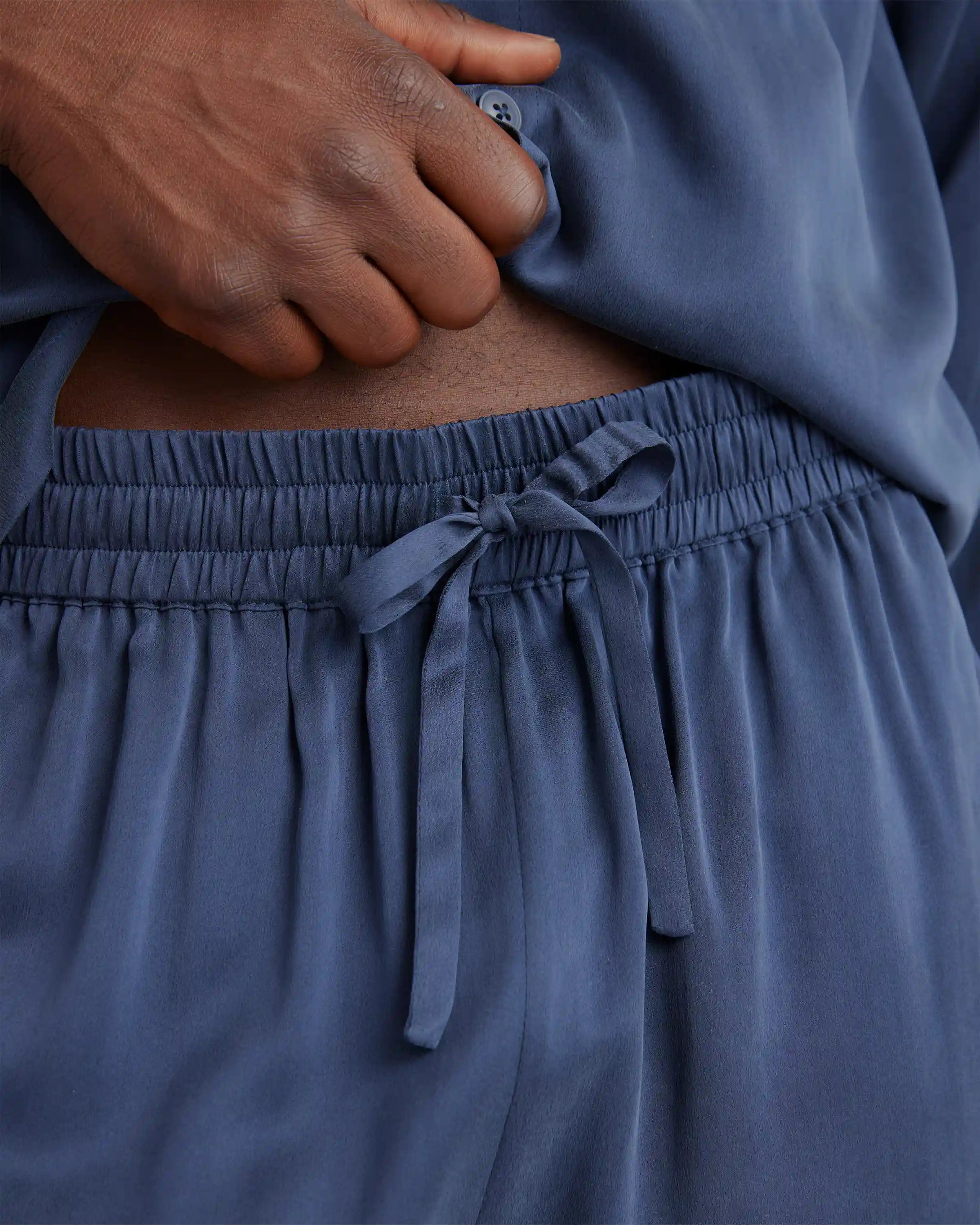 100% Washable Silk Button Down Pant Set