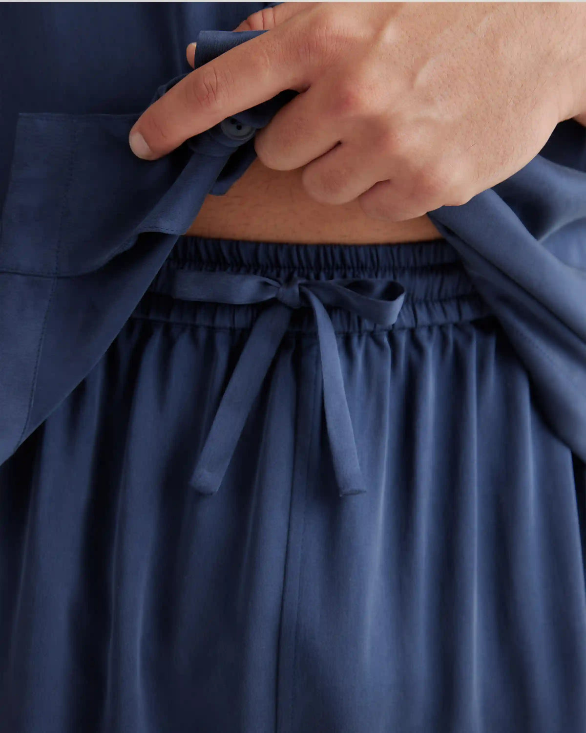 100% Washable Silk Button Down Short Set