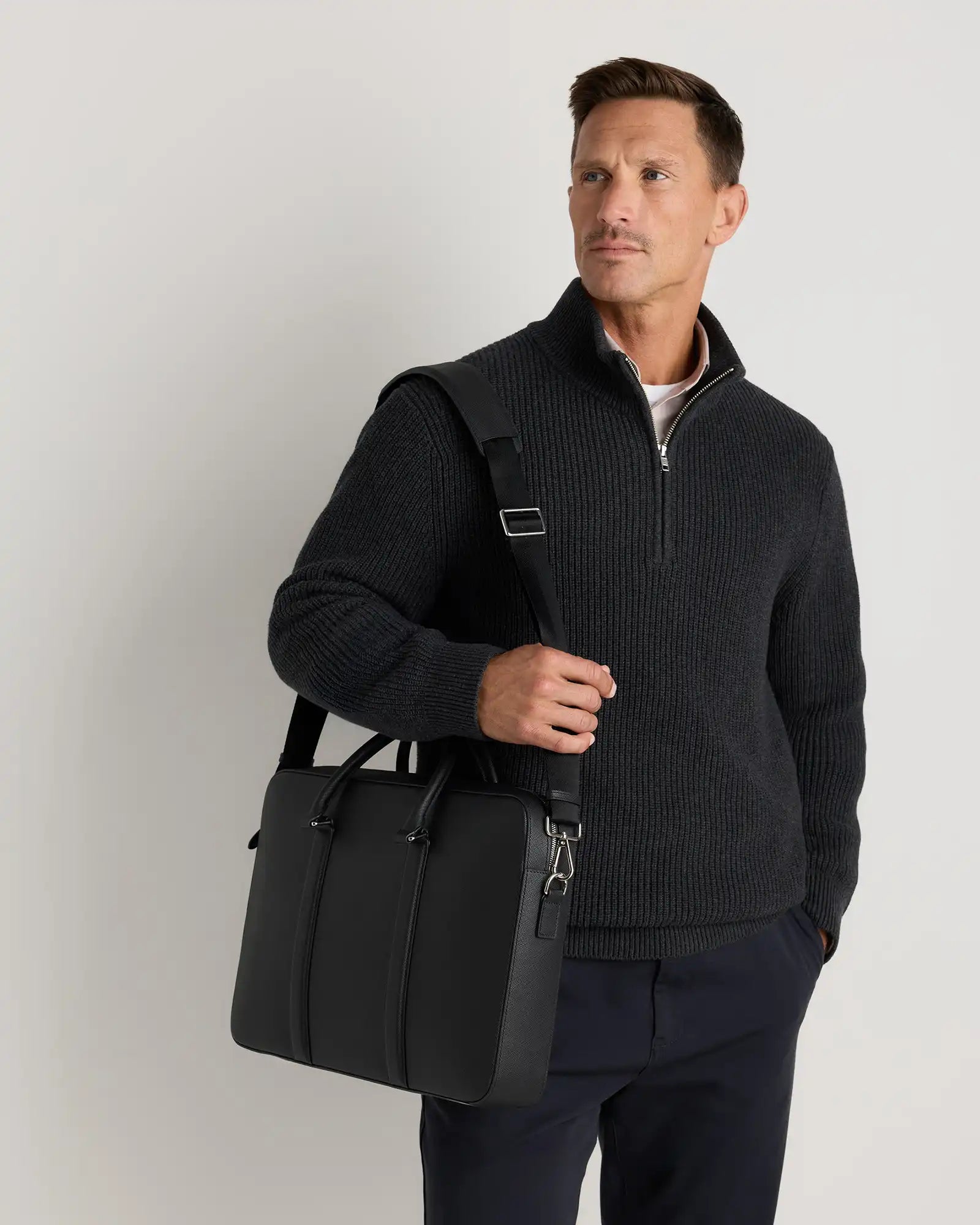Italian Saffiano Briefcase