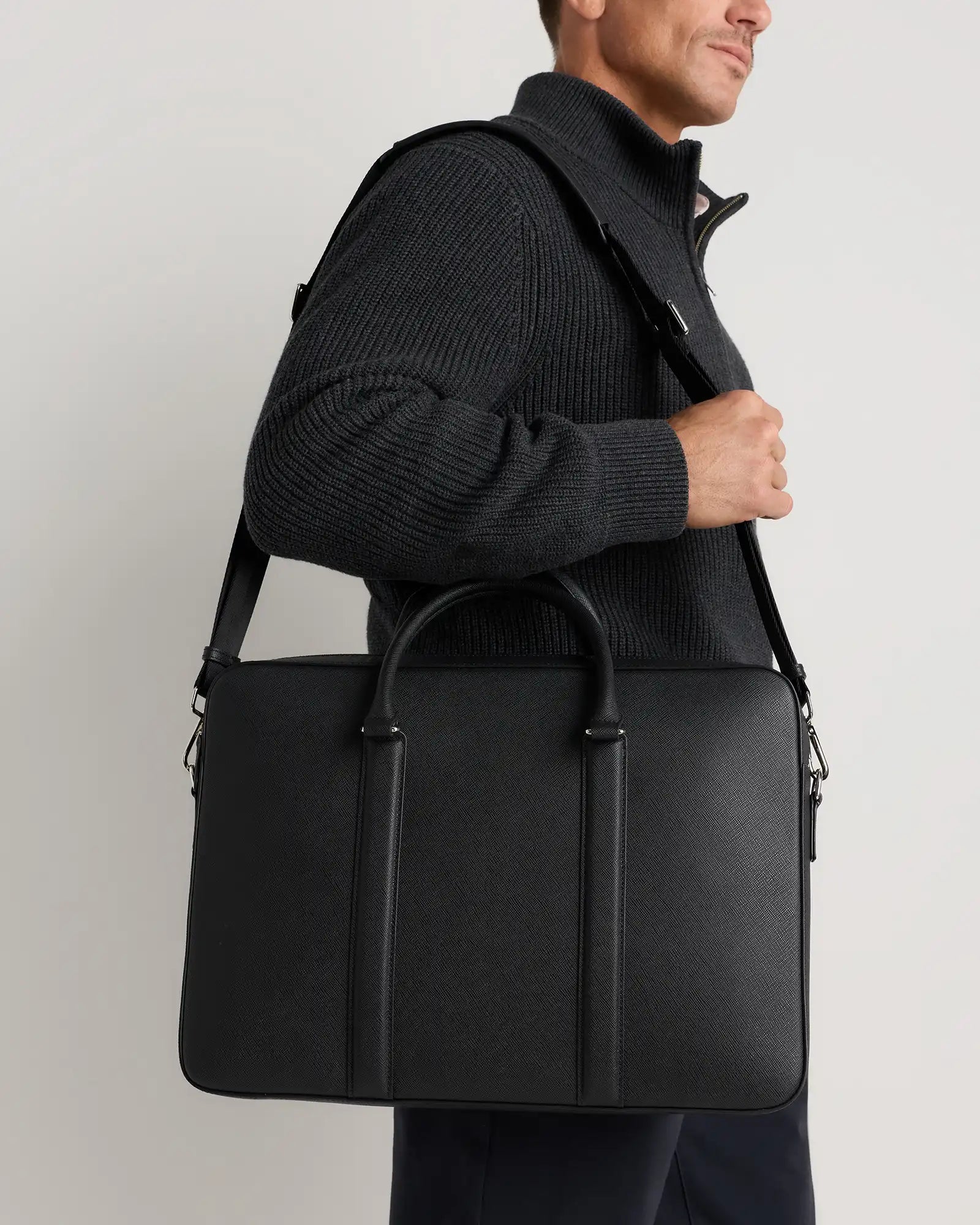 Italian Saffiano Briefcase
