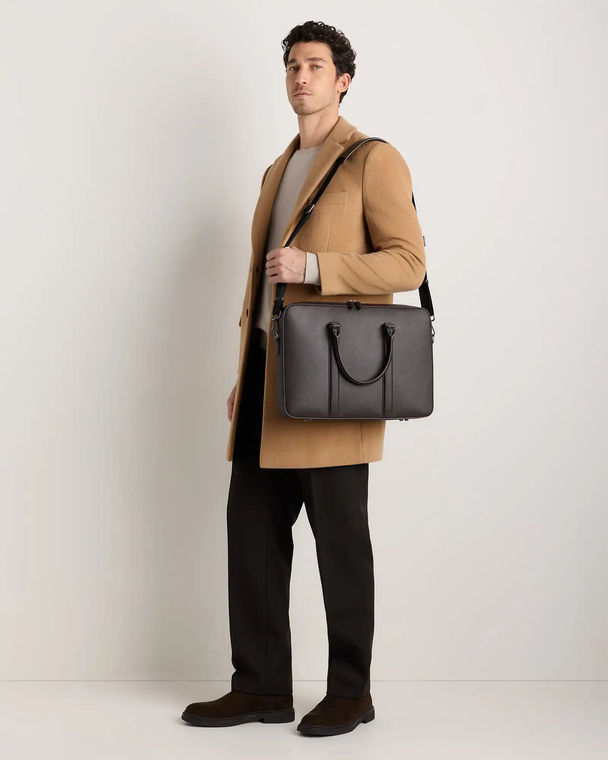 Italian Saffiano Briefcase