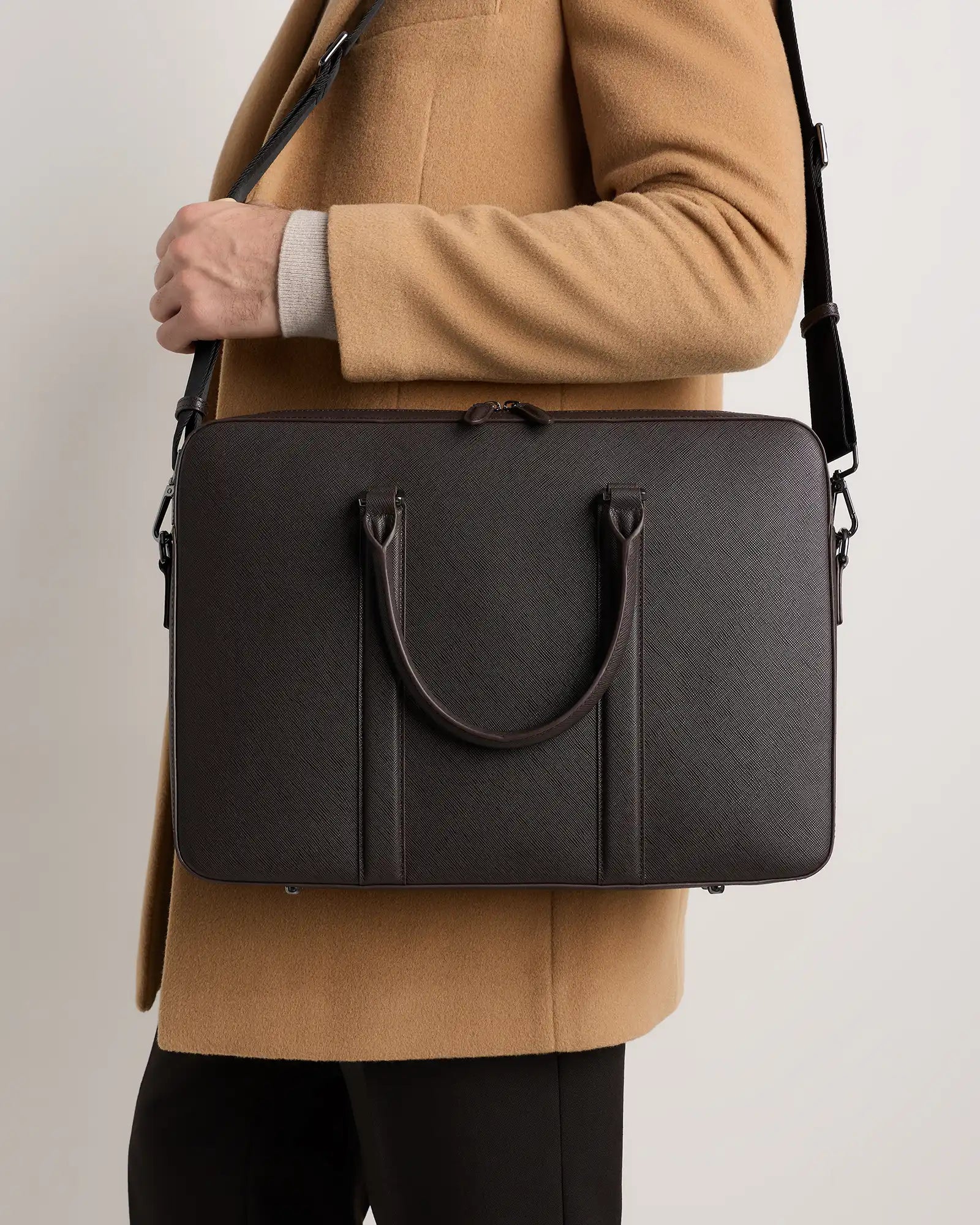 Italian Saffiano Briefcase