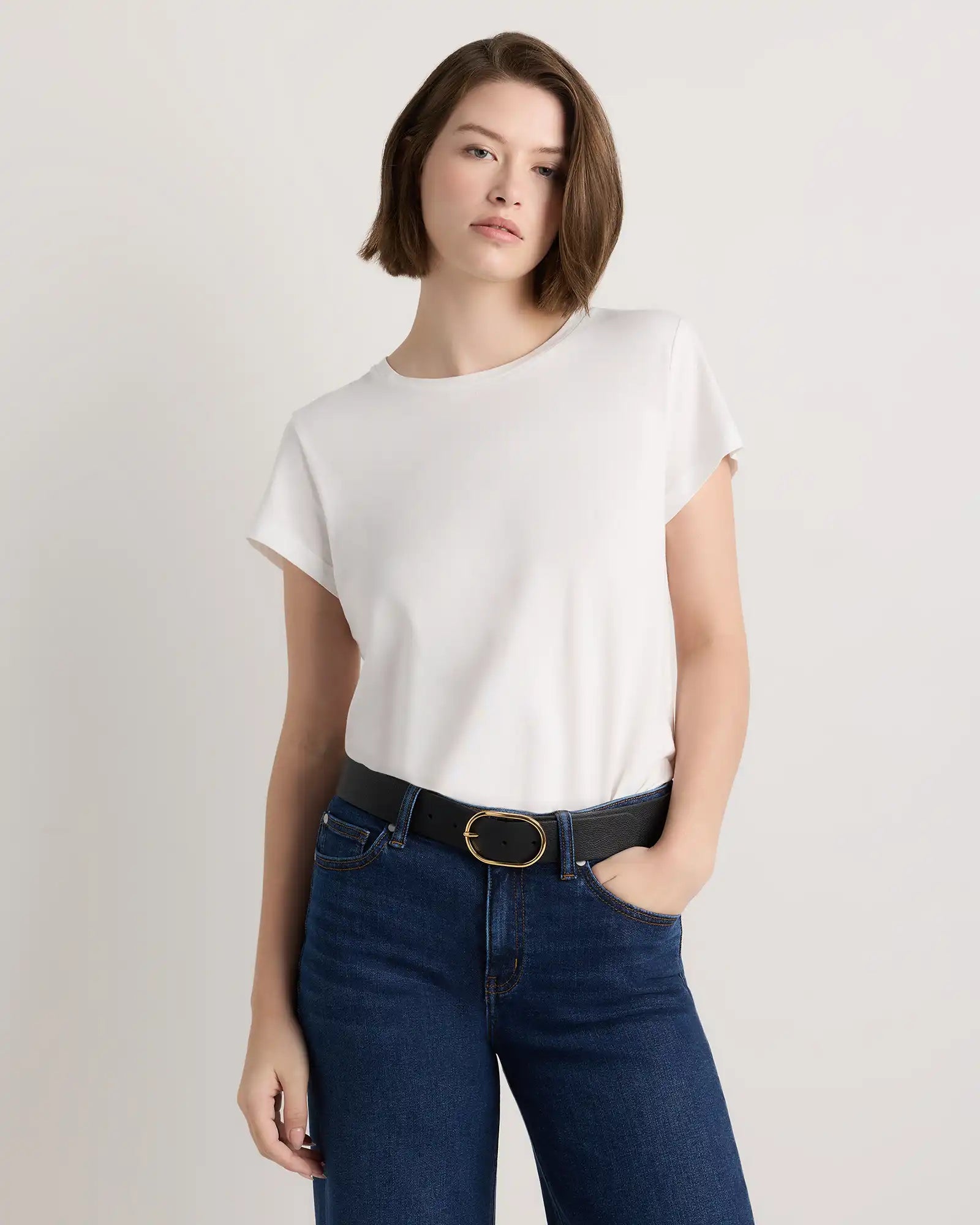 Cleo Oval European Leather Belt