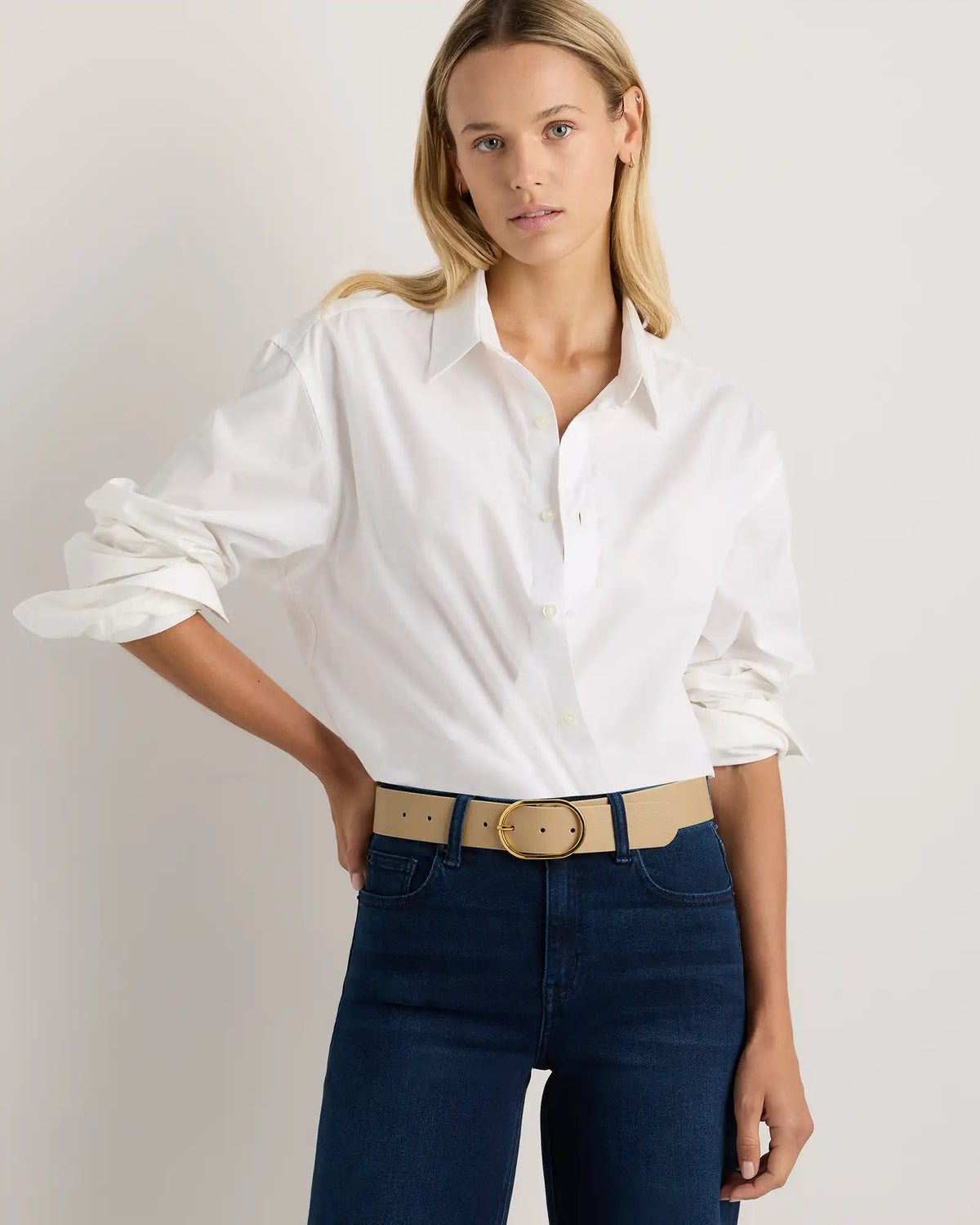 Cleo Oval European Leather Belt