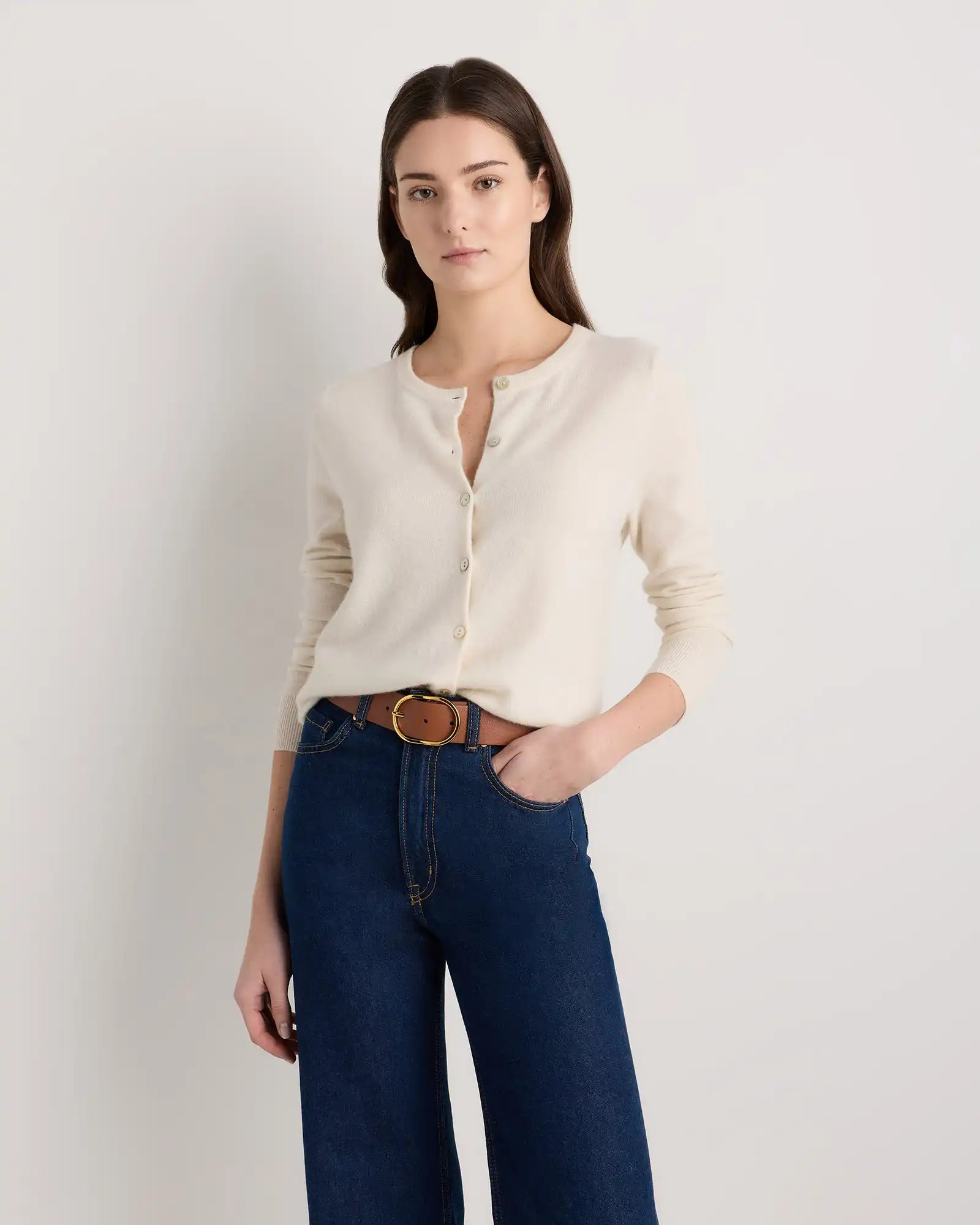 Cleo Oval European Leather Belt