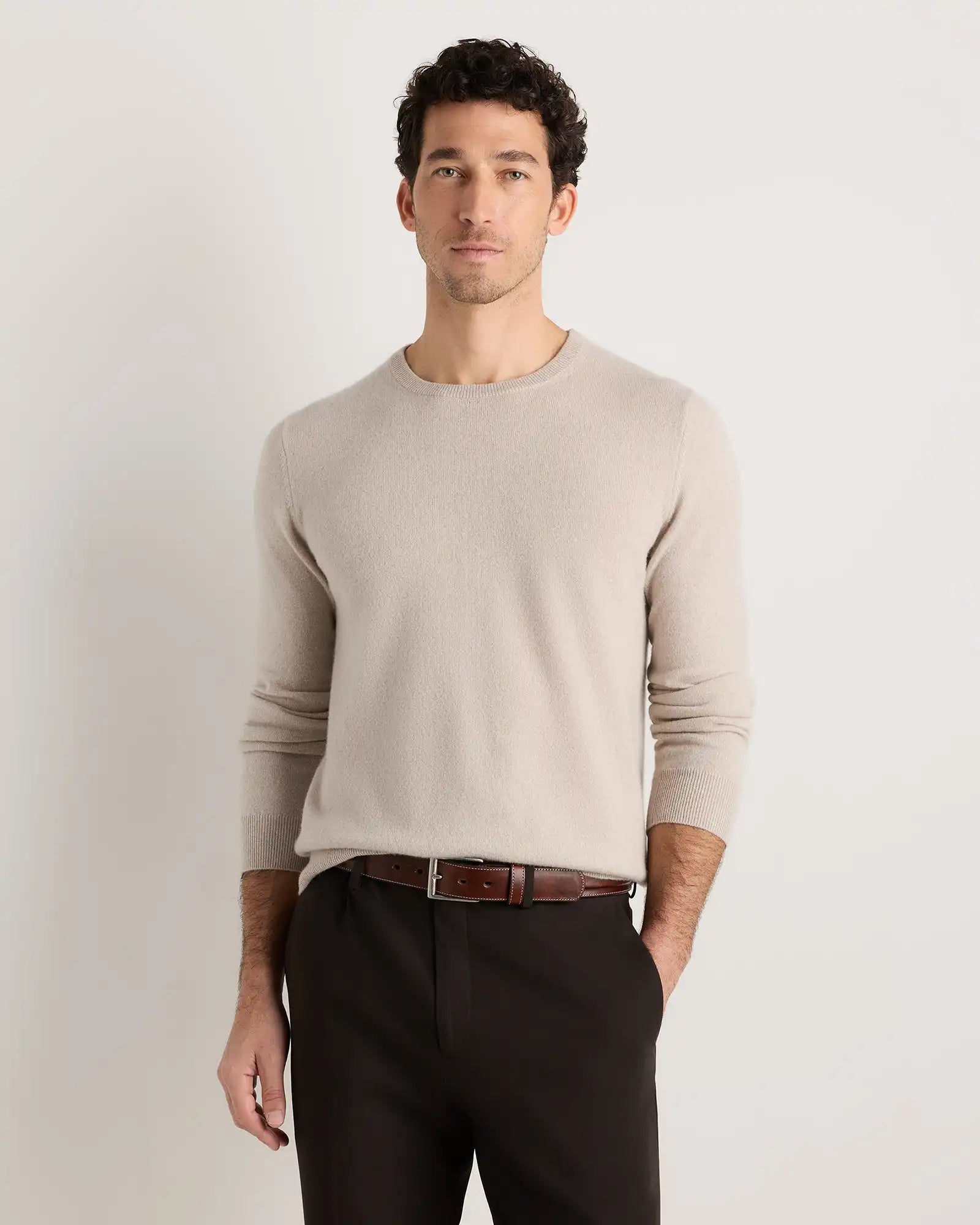 Hugo Contoured Leather Dress Belt