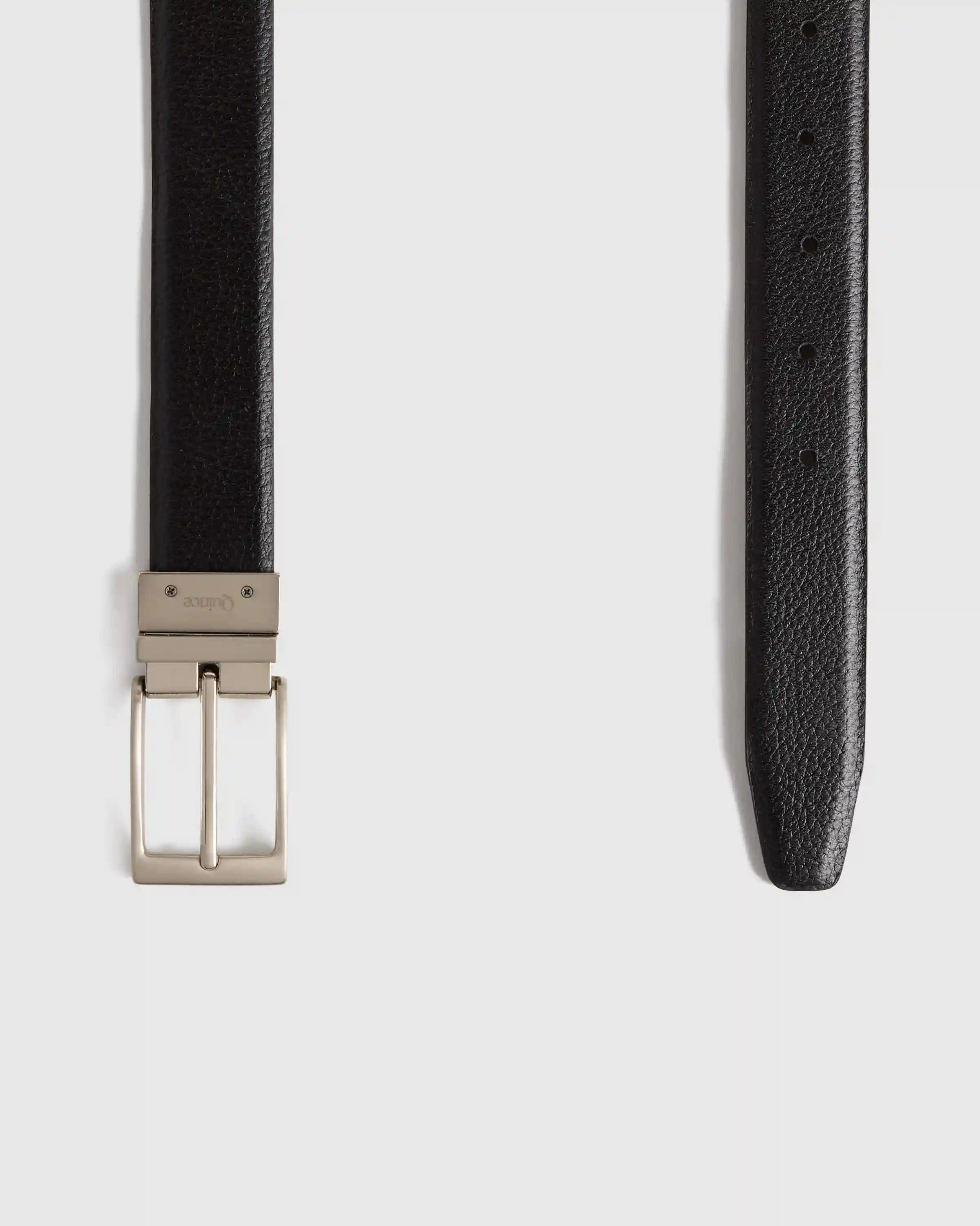 Owen Calfskin Leather Reversible Dress Belt