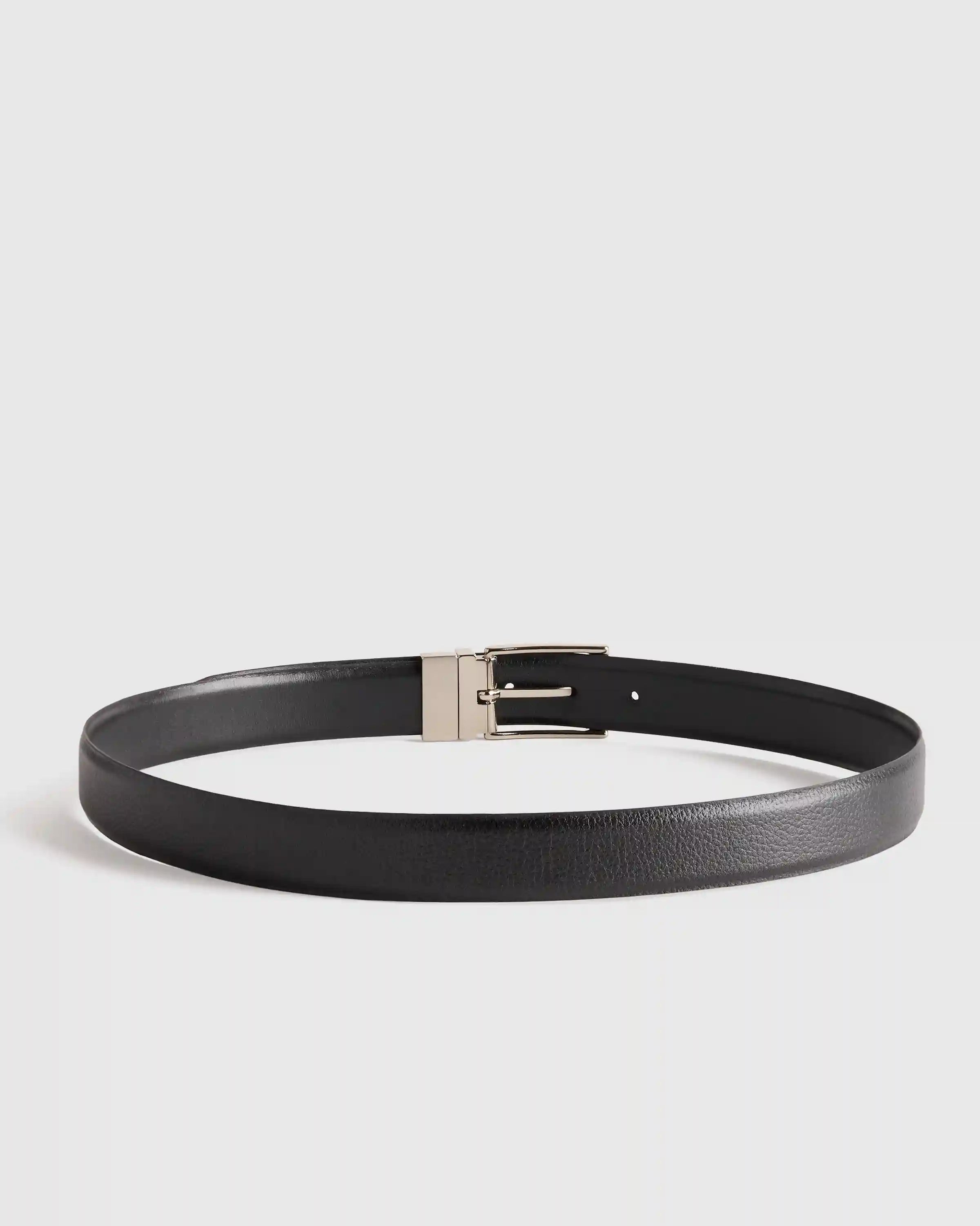 Owen Calfskin Leather Reversible Dress Belt