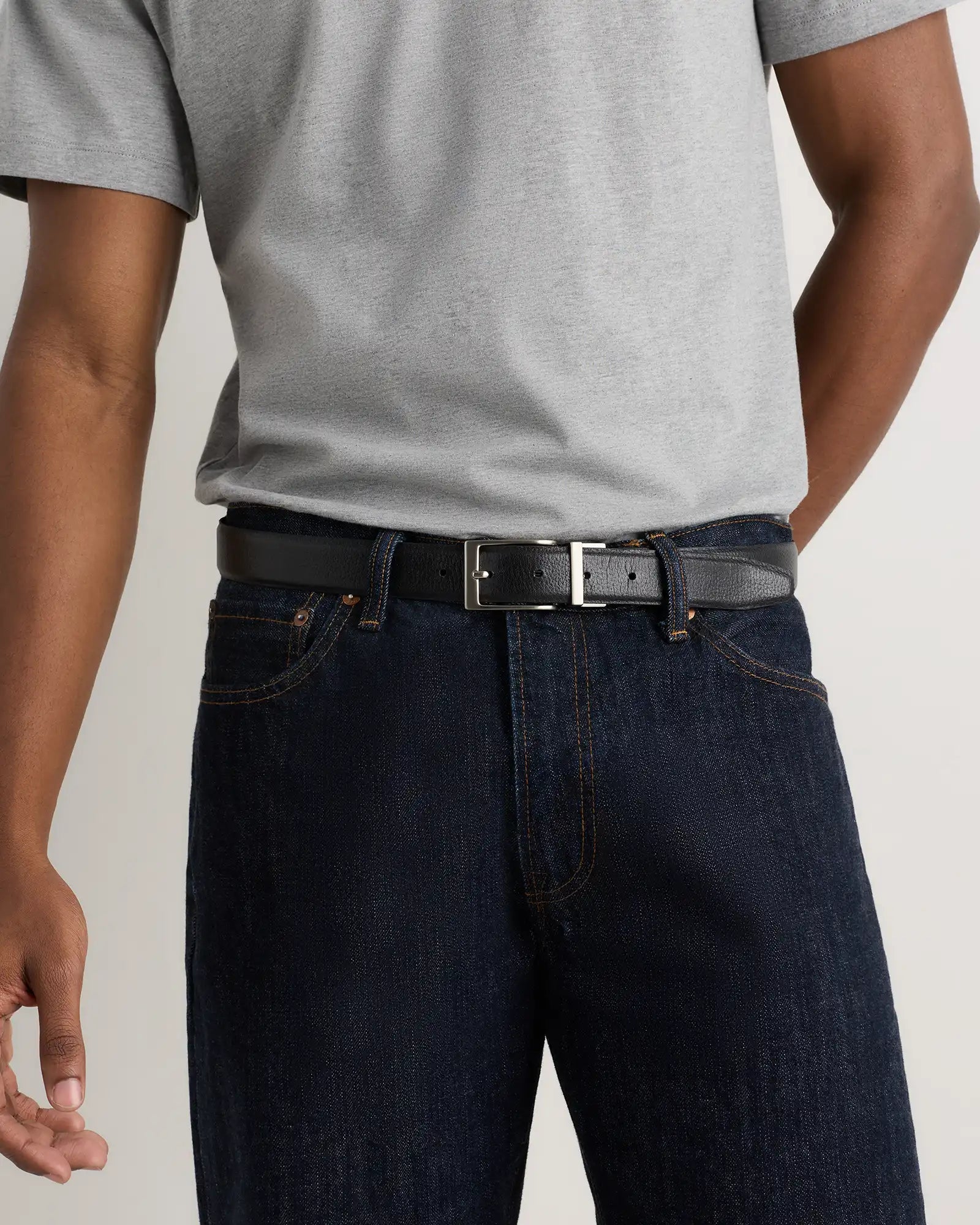 Owen Calfskin Leather Reversible Dress Belt