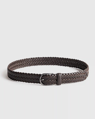 Jack Italian Leather Woven Belt