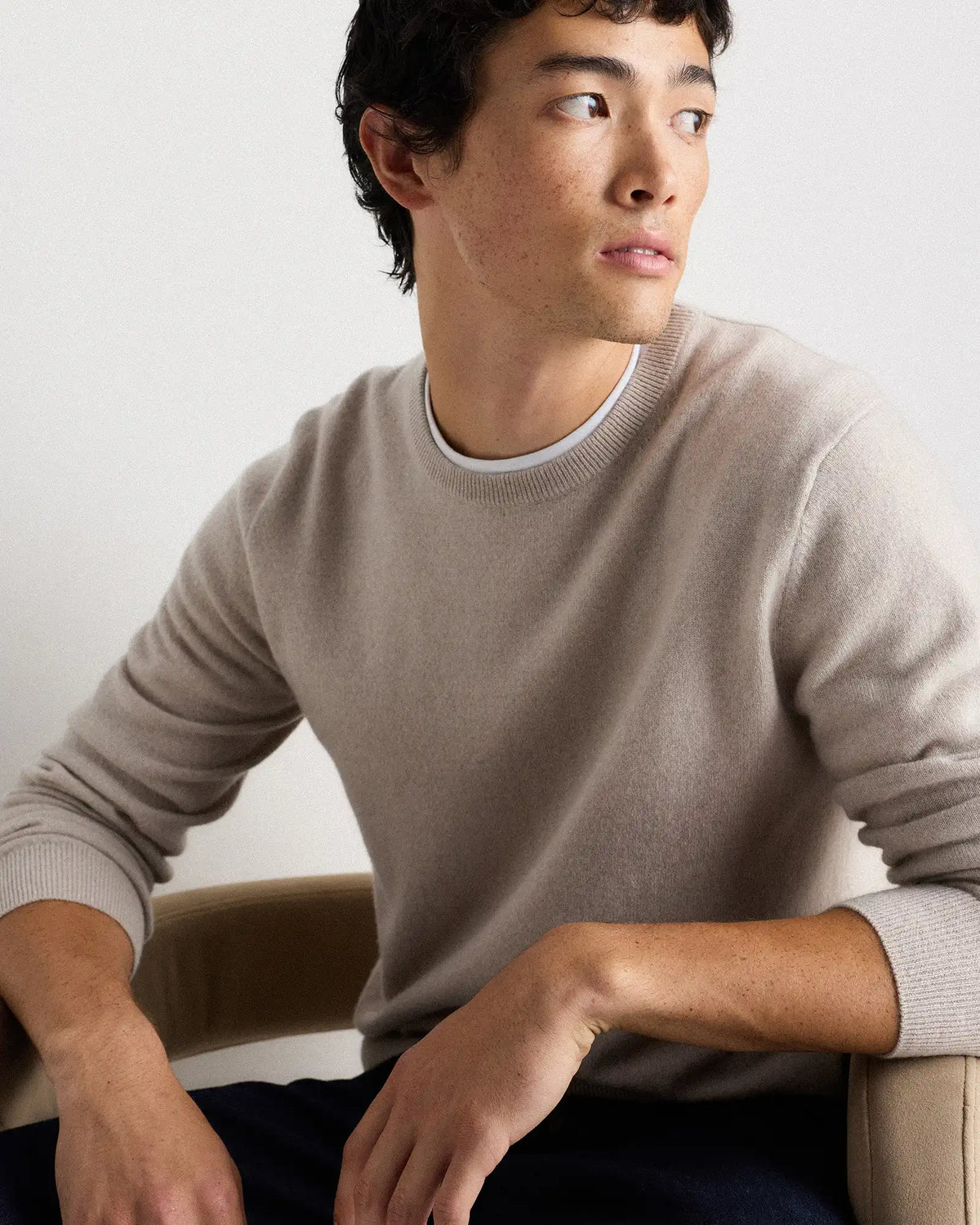 Mongolian Cashmere Crewneck Sweater