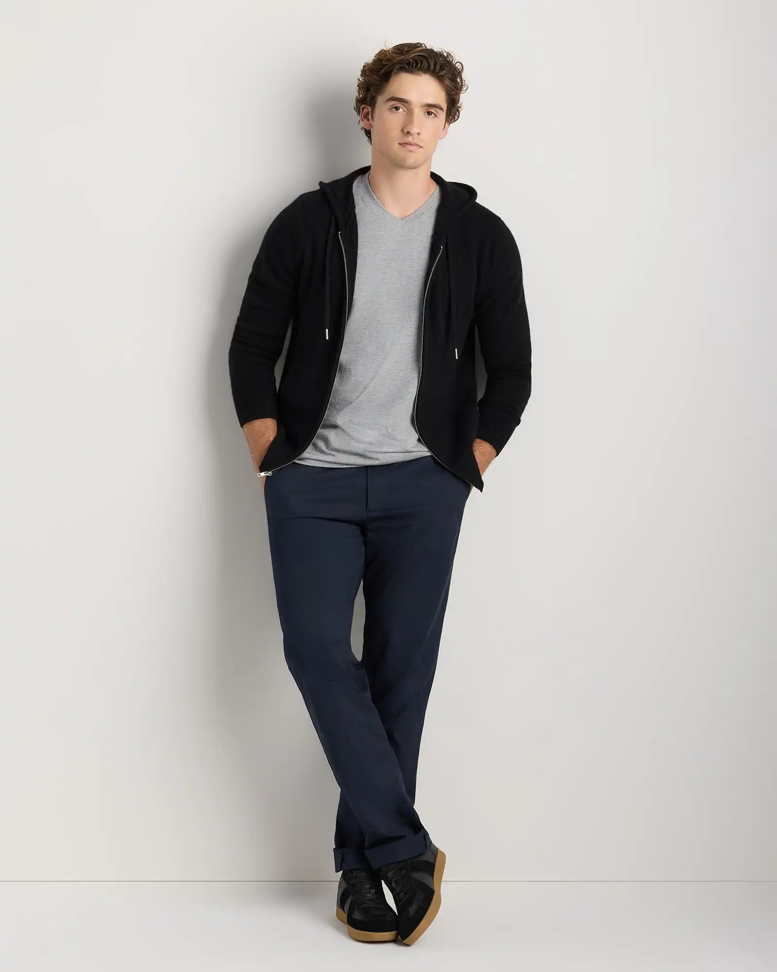 Mongolian Cashmere Full-Zip Hoodie