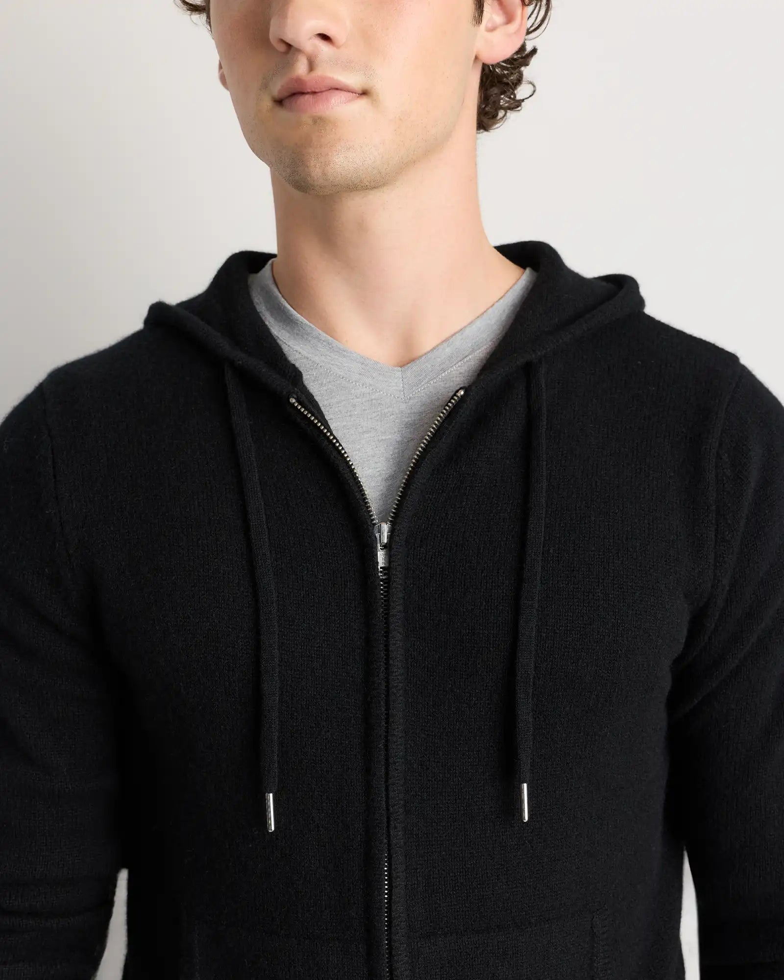 Mongolian Cashmere Full-Zip Hoodie