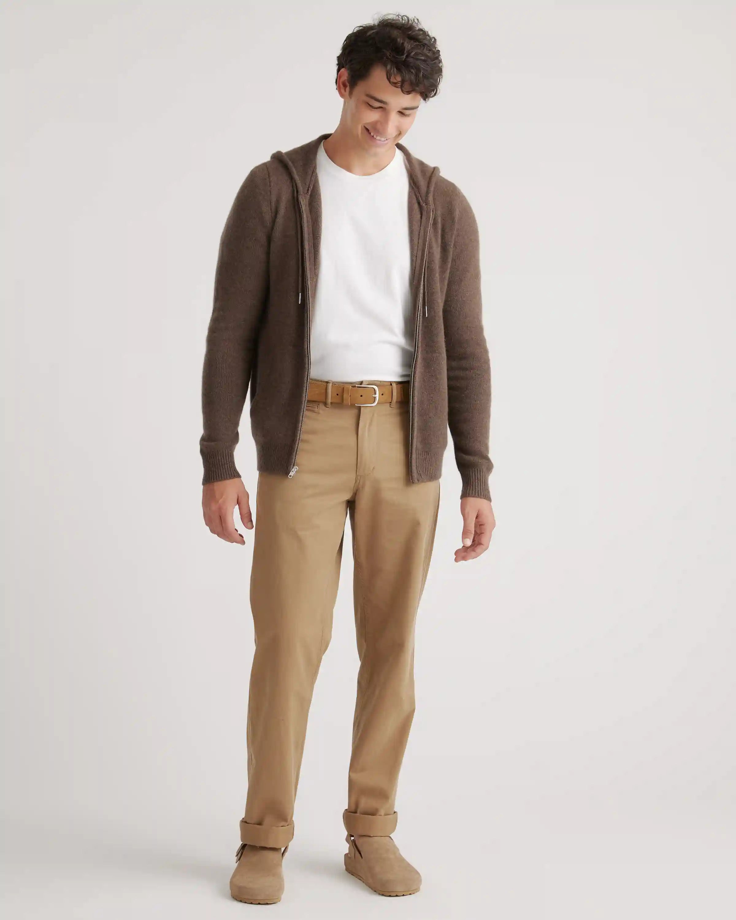 Mongolian Spring Cashmere Full-Zip Hoodie