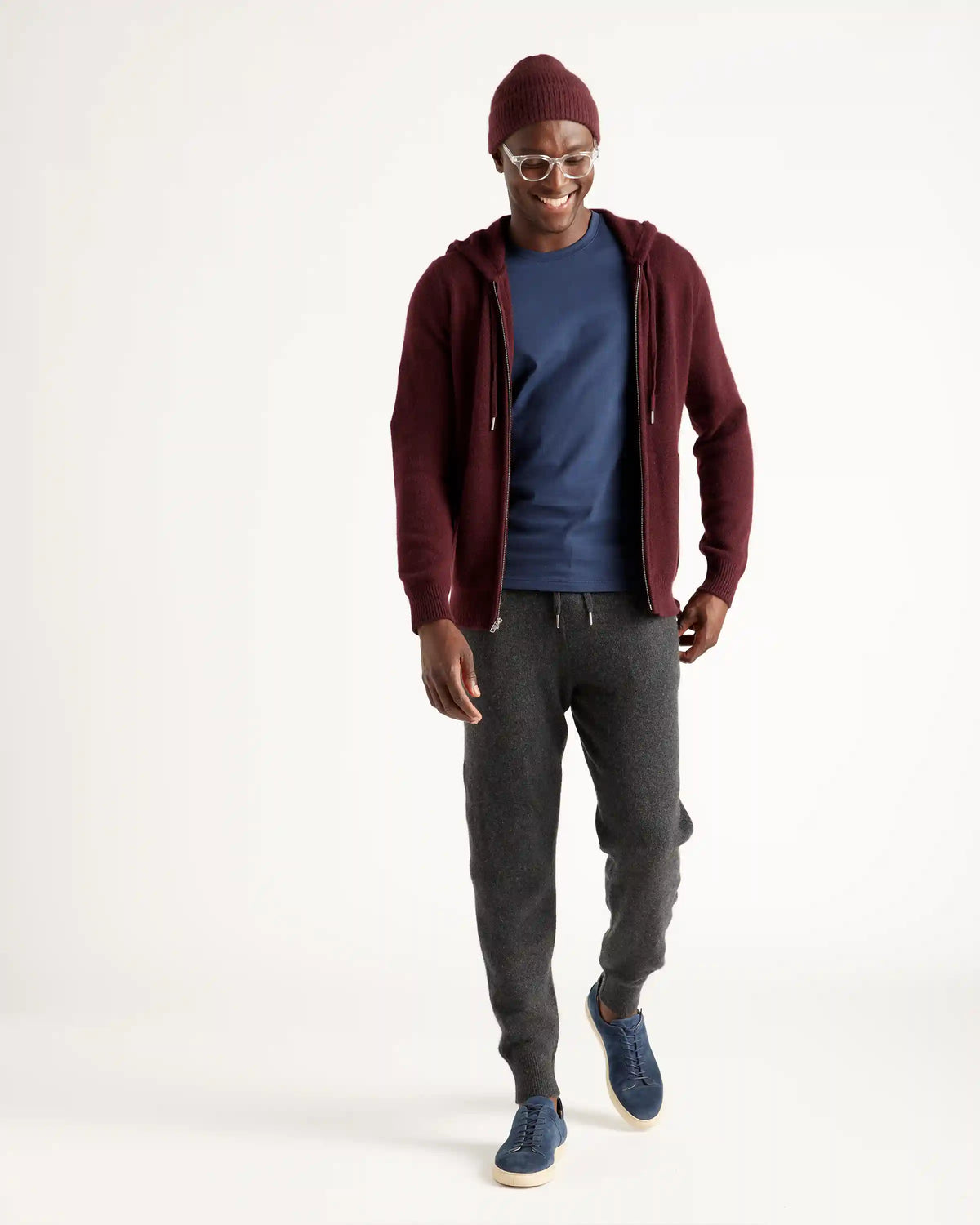 Mongolian Cashmere Full-Zip Hoodie