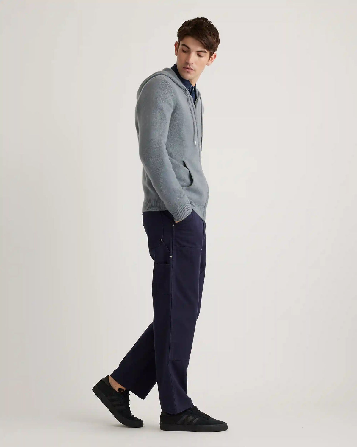 Mongolian Cashmere Full-Zip Hoodie
