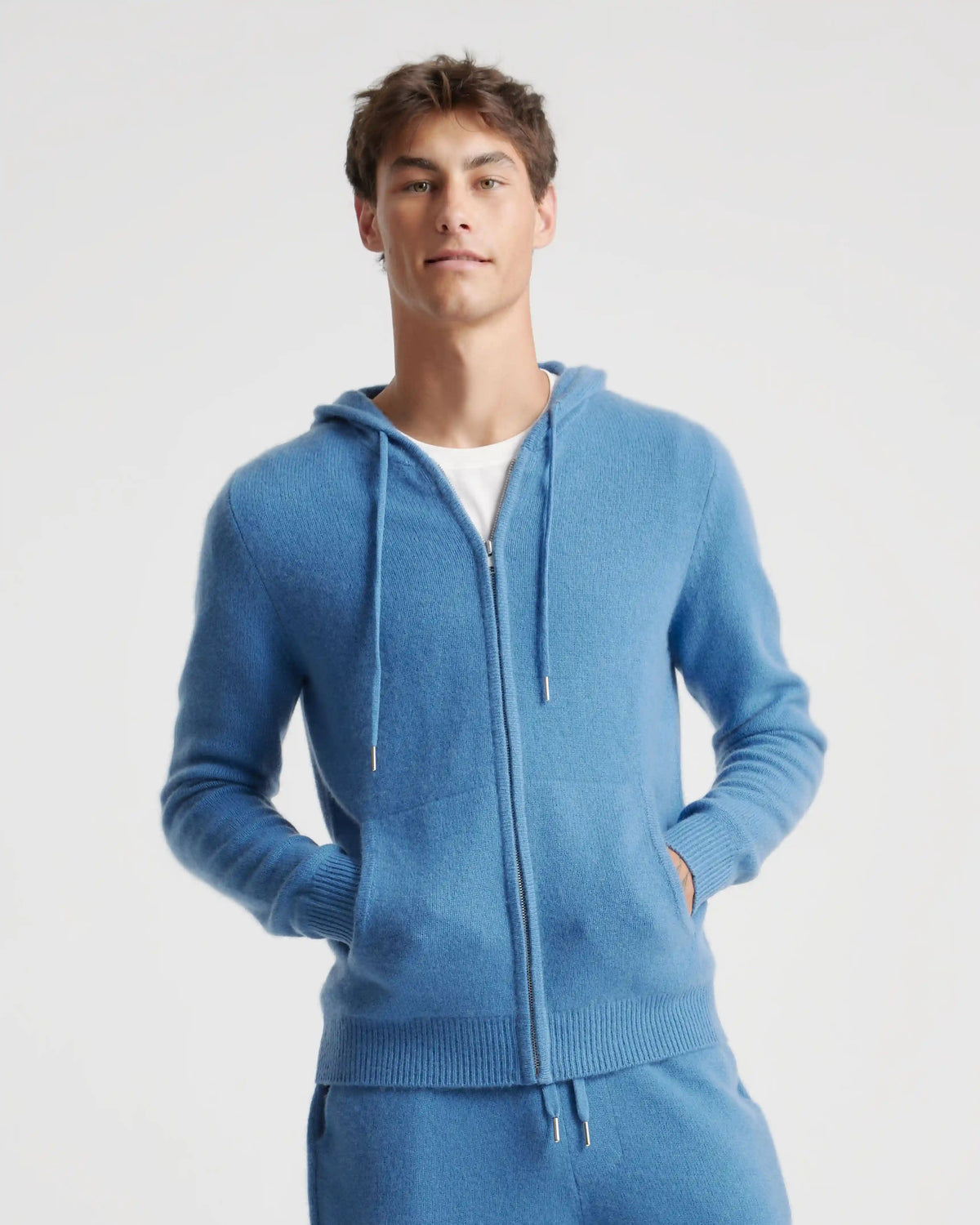 Mongolian Cashmere Full-Zip Hoodie