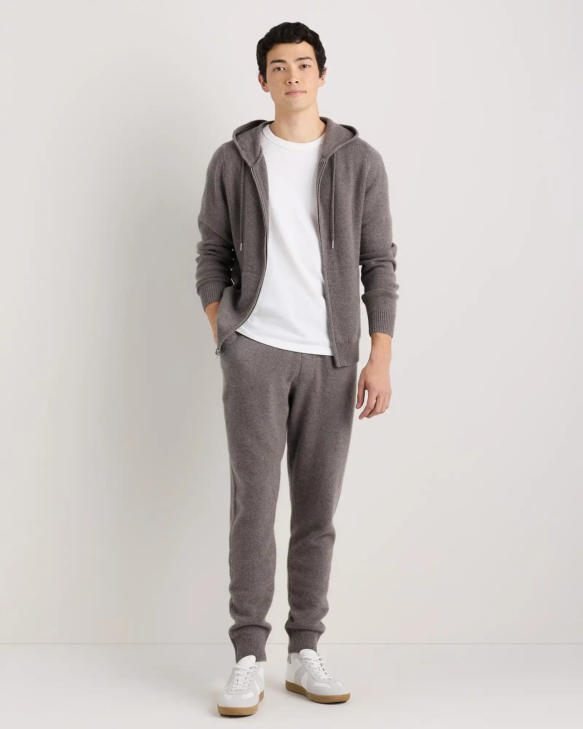 Mongolian Cashmere Full-Zip Hoodie