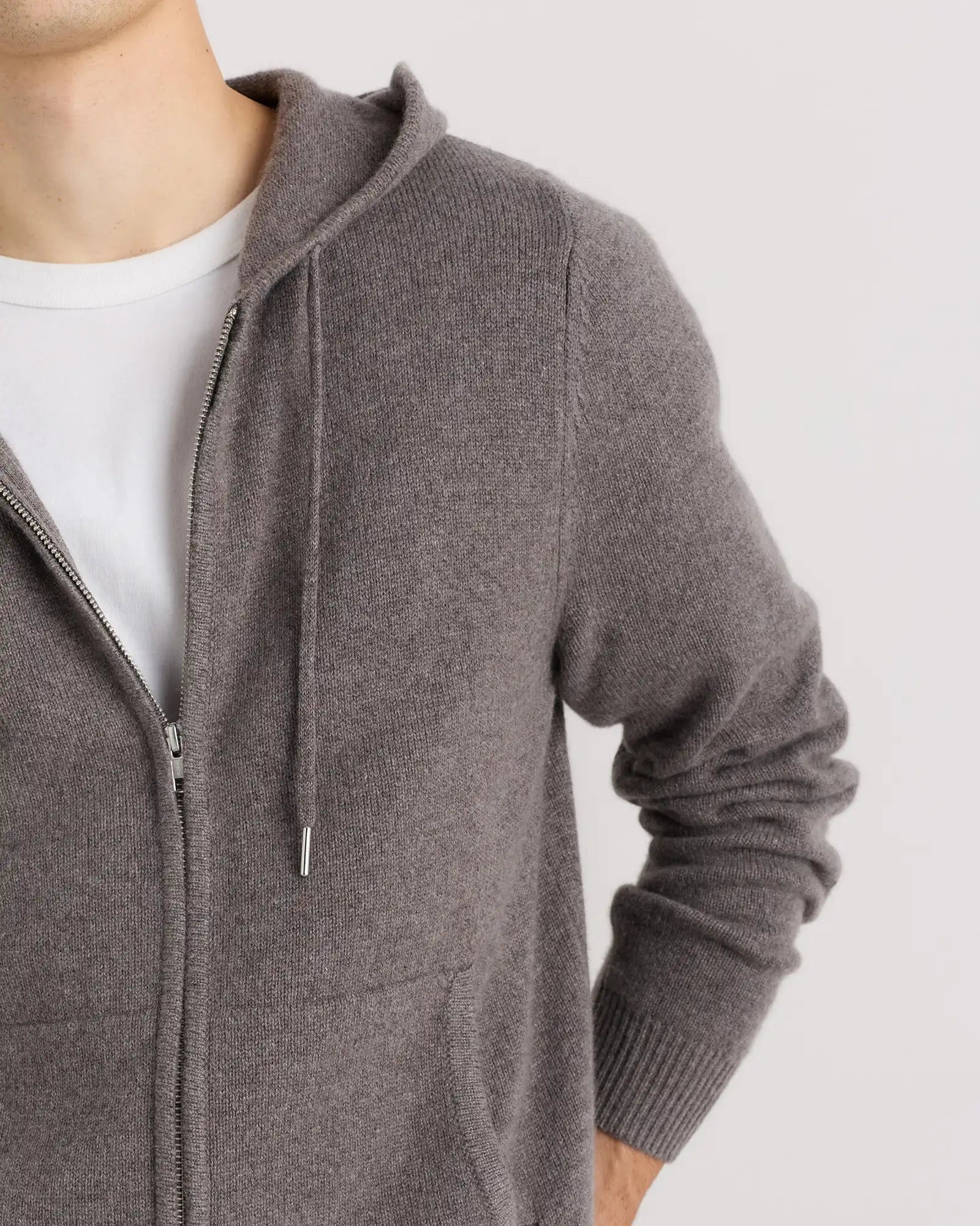 Mongolian Cashmere Full-Zip Hoodie