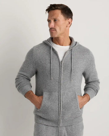 Mongolian Cashmere Full-Zip Hoodie