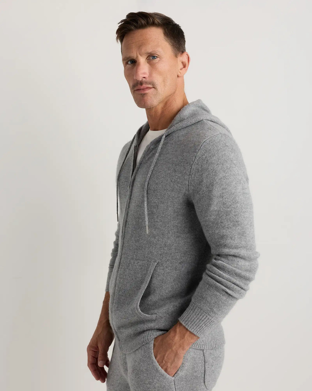 Mongolian Cashmere Full-Zip Hoodie