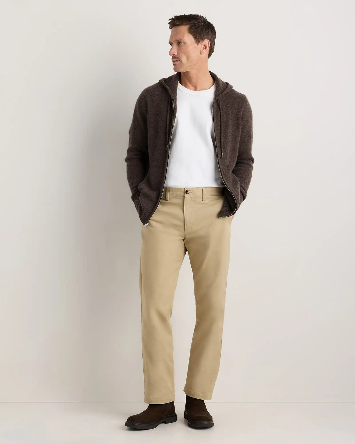Mongolian Cashmere Full-Zip Hoodie
