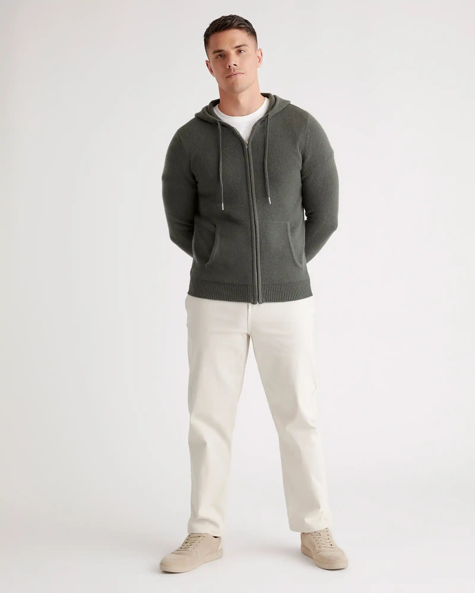 Mongolian Cashmere Full-Zip Hoodie