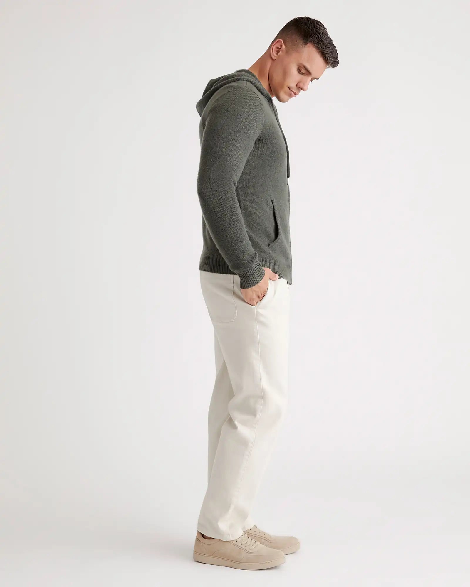 Mongolian Cashmere Full-Zip Hoodie