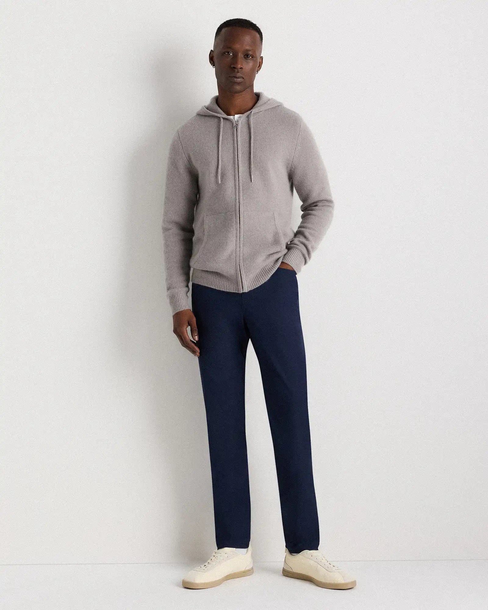 Mongolian Cashmere Full-Zip Hoodie