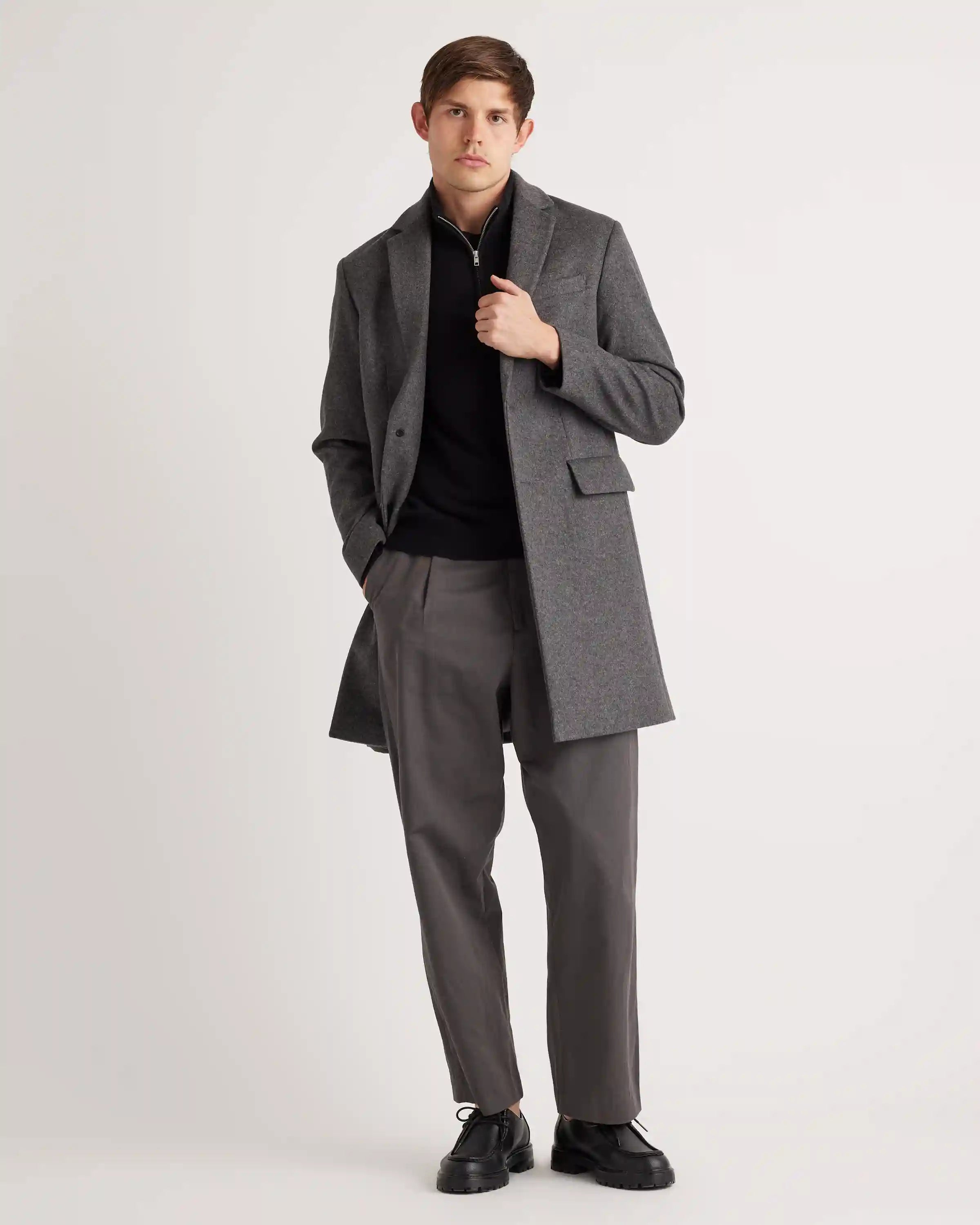 Mongolian Cashmere Quarter Zip Sweater