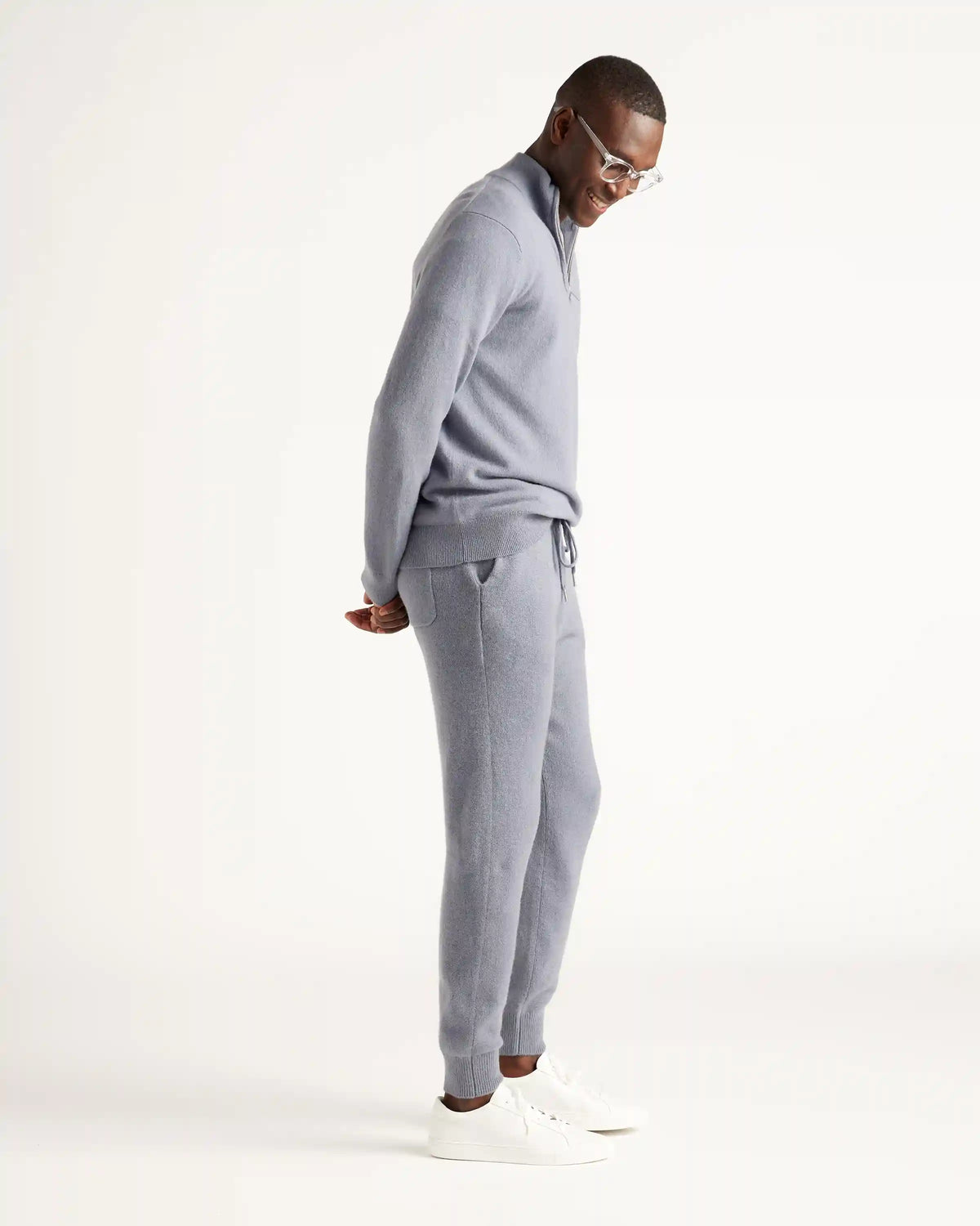 Mongolian Cashmere Quarter Zip Sweater