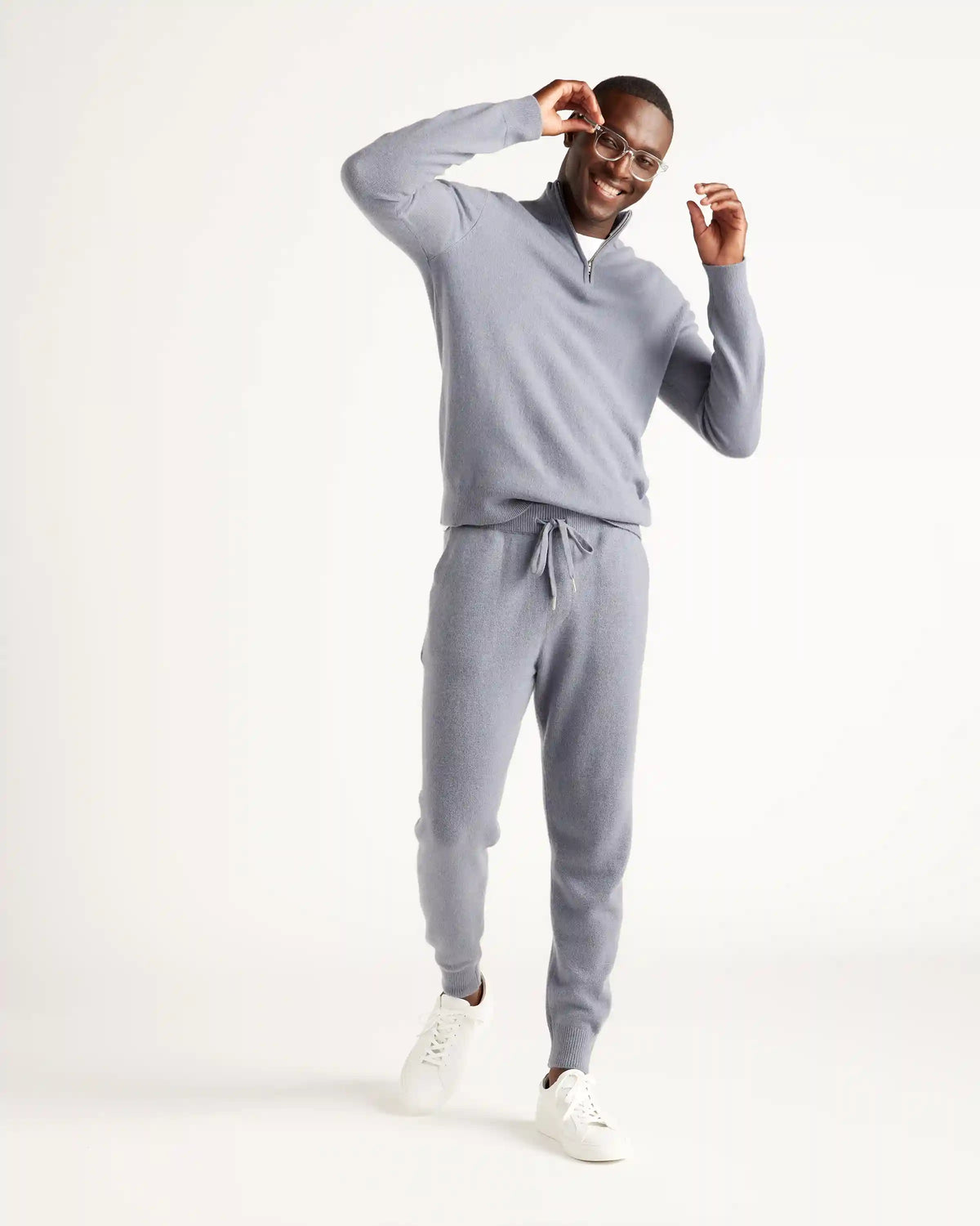 Mongolian Spring Cashmere Quarter Zip Sweater