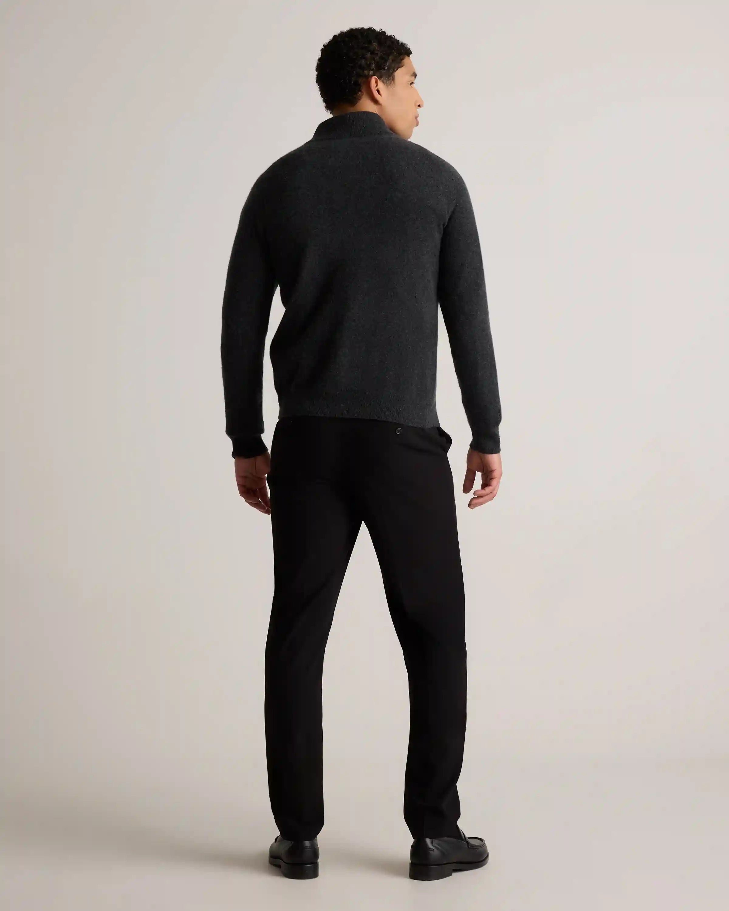 Mongolian Cashmere Quarter Zip Sweater
