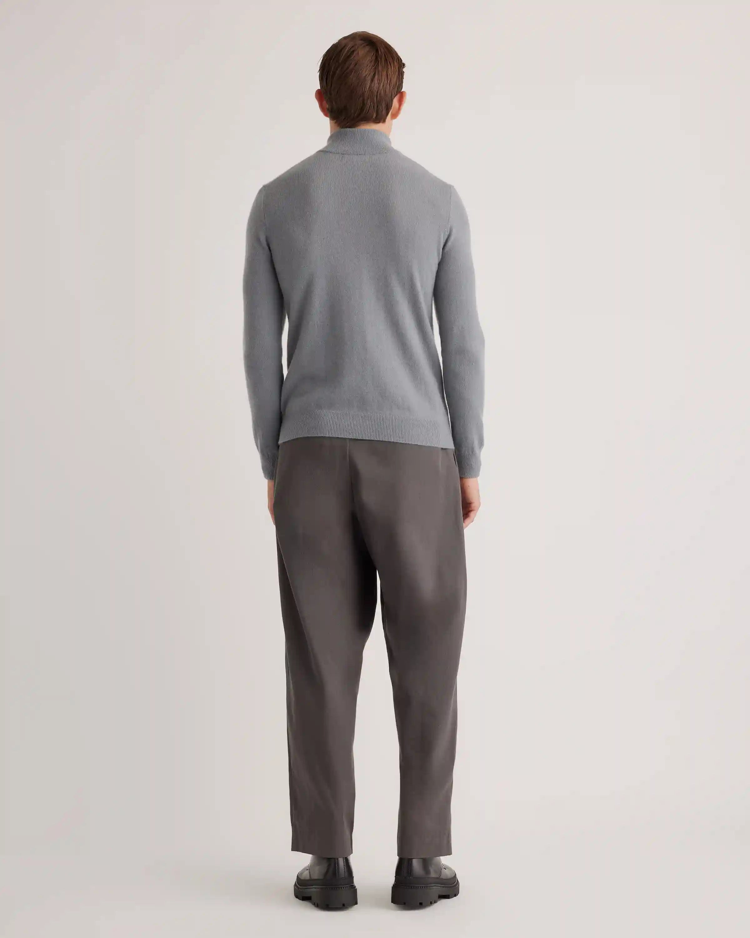 Mongolian Cashmere Quarter Zip Sweater