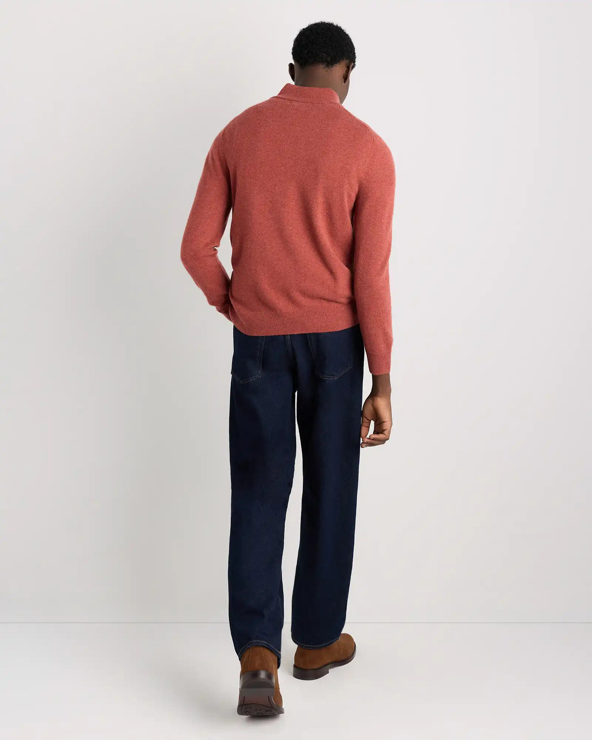 Mongolian Cashmere Quarter Zip Sweater