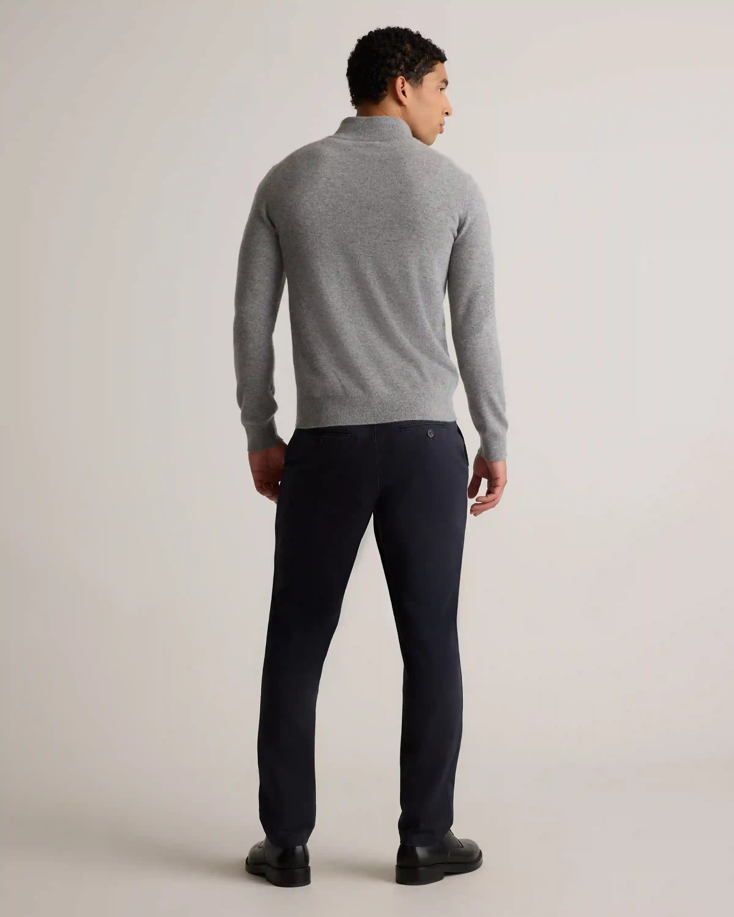 Mongolian Cashmere Quarter Zip Sweater