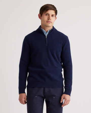 Mongolian Spring Cashmere Quarter Zip Sweater