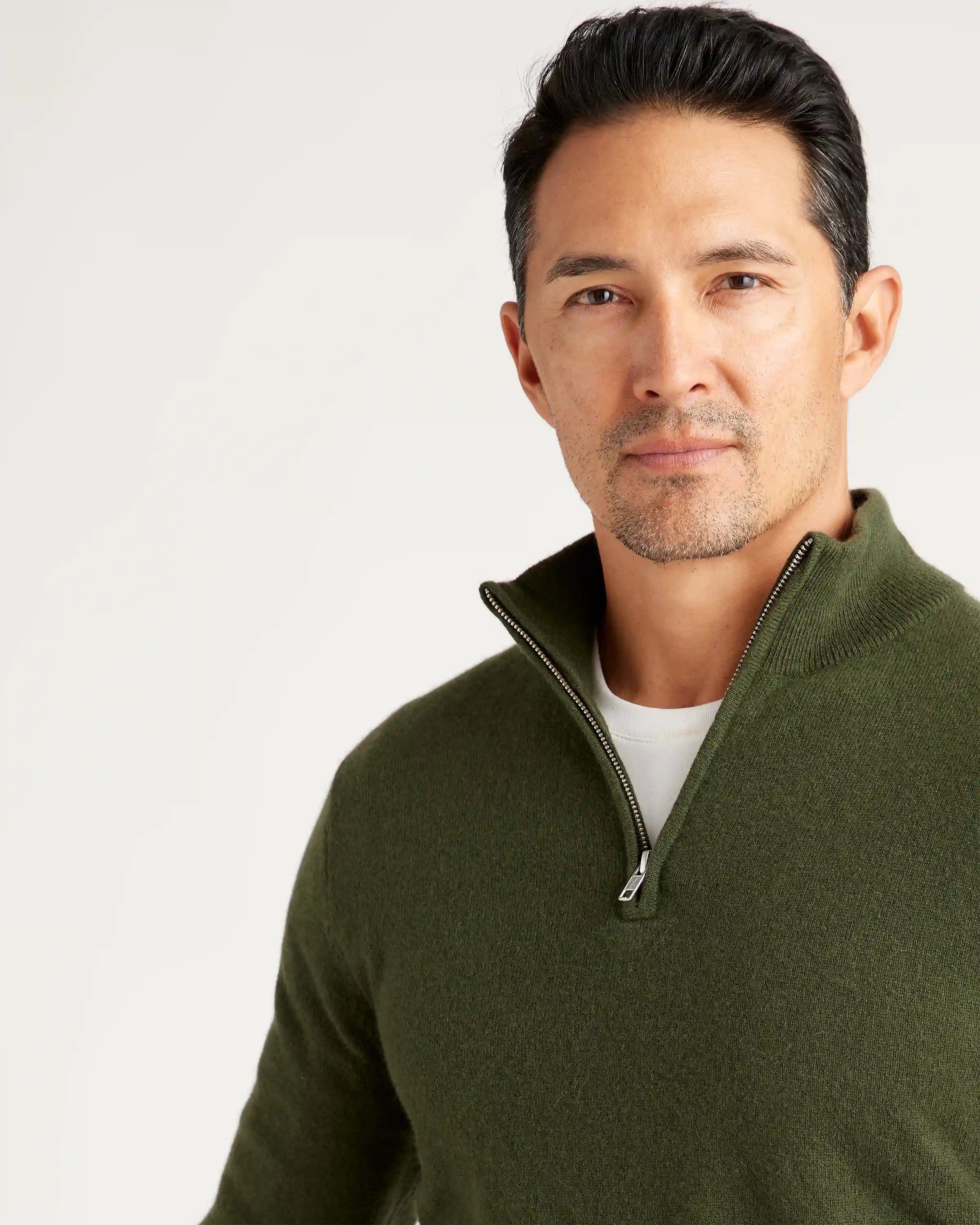 Mongolian Spring Cashmere Quarter Zip Sweater