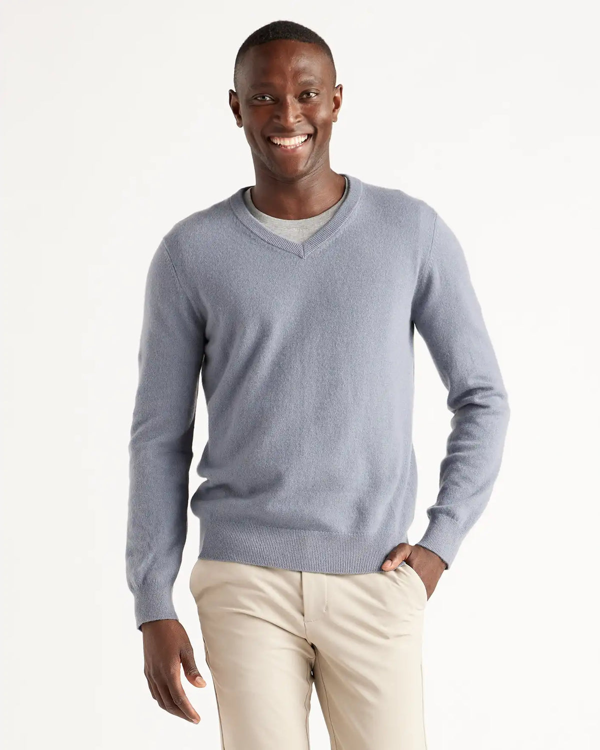 Mongolian Spring Cashmere V-Neck Sweater