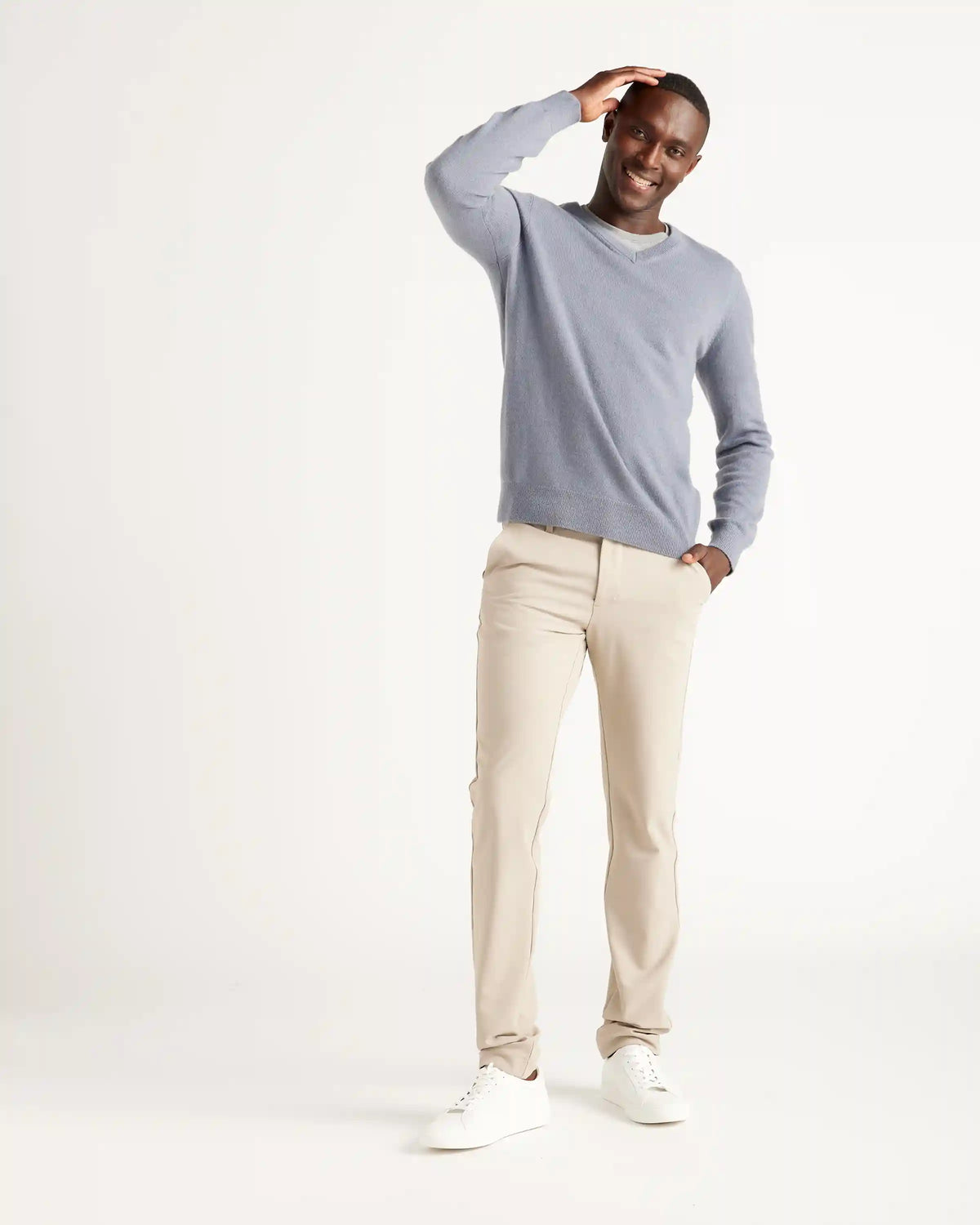 Mongolian Spring Cashmere V-Neck Sweater