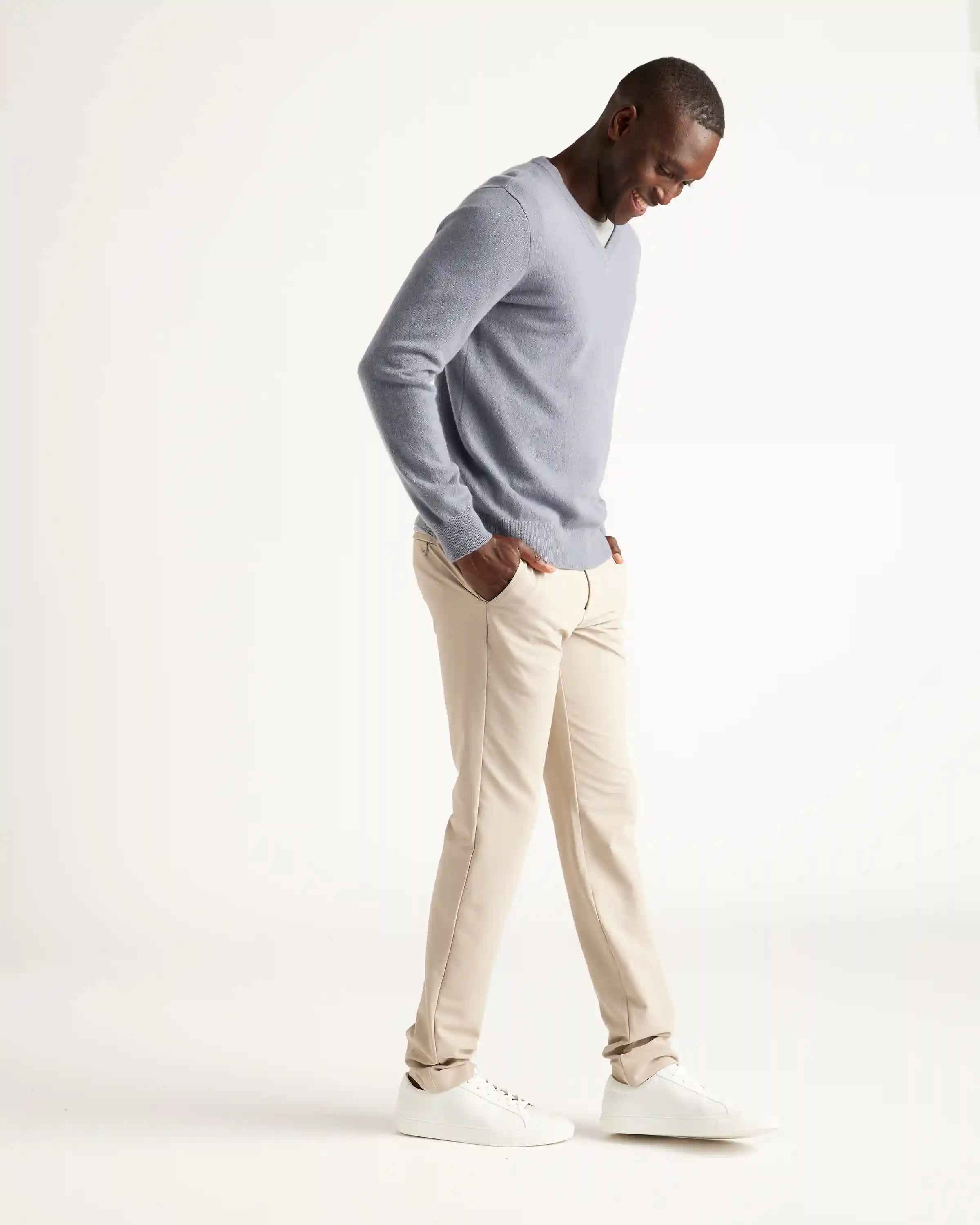 Mongolian Cashmere V-Neck Sweater