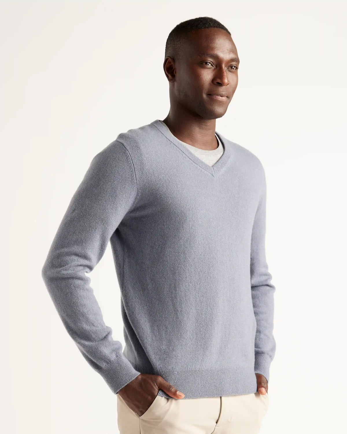 Mongolian Cashmere V-Neck Sweater