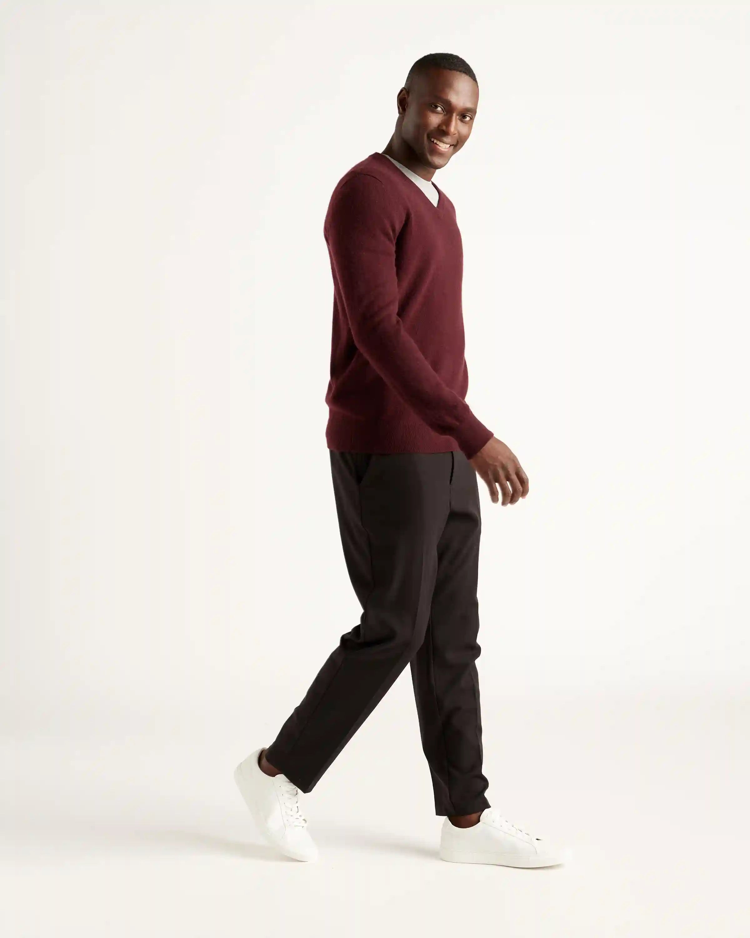 Mongolian Cashmere V-Neck Sweater