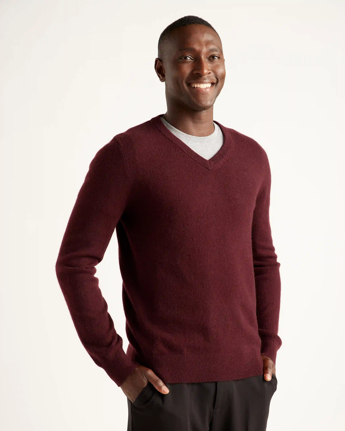 Mongolian Spring Cashmere V-Neck Sweater