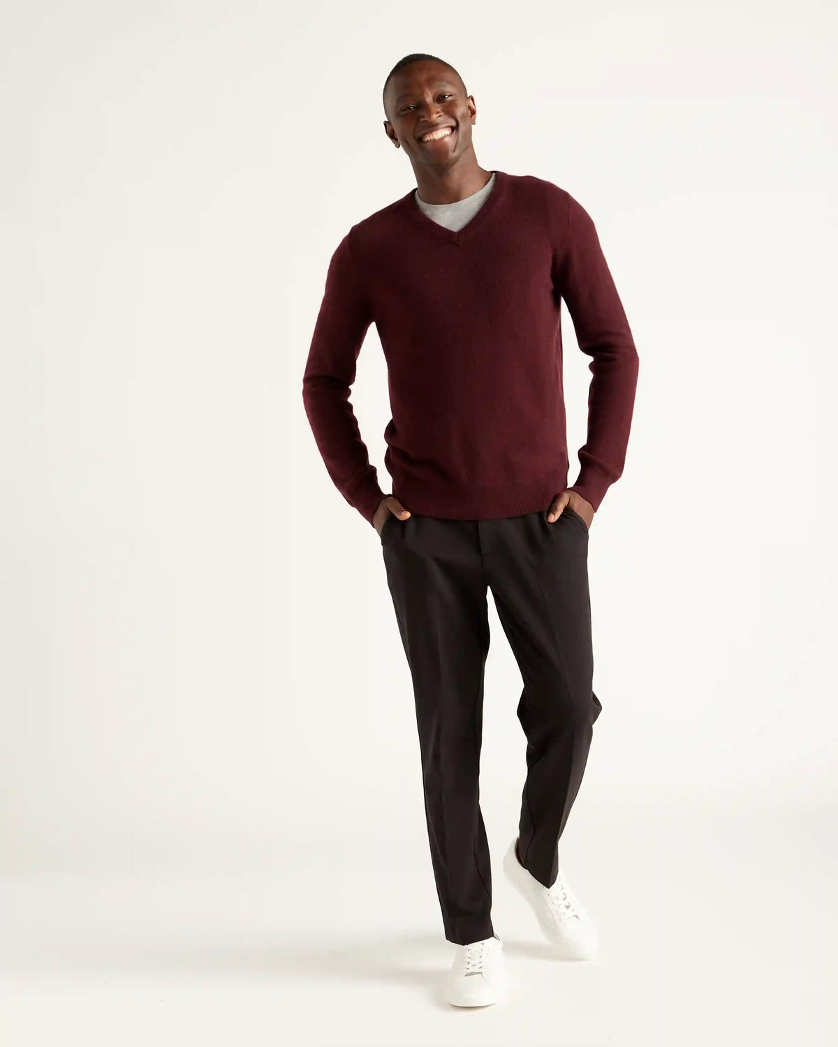 Mongolian Spring Cashmere V-Neck Sweater
