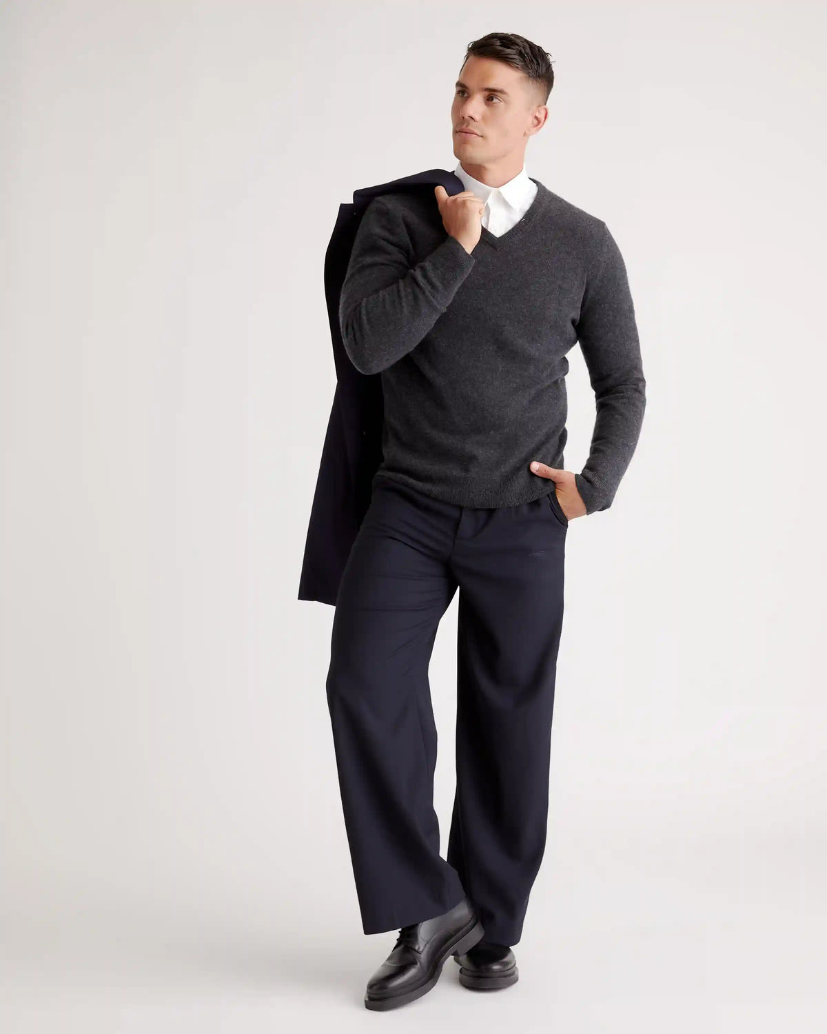 Mongolian Spring Cashmere V-Neck Sweater