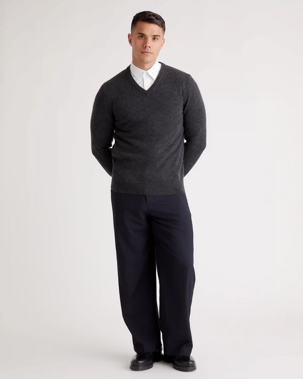 Mongolian Spring Cashmere V-Neck Sweater