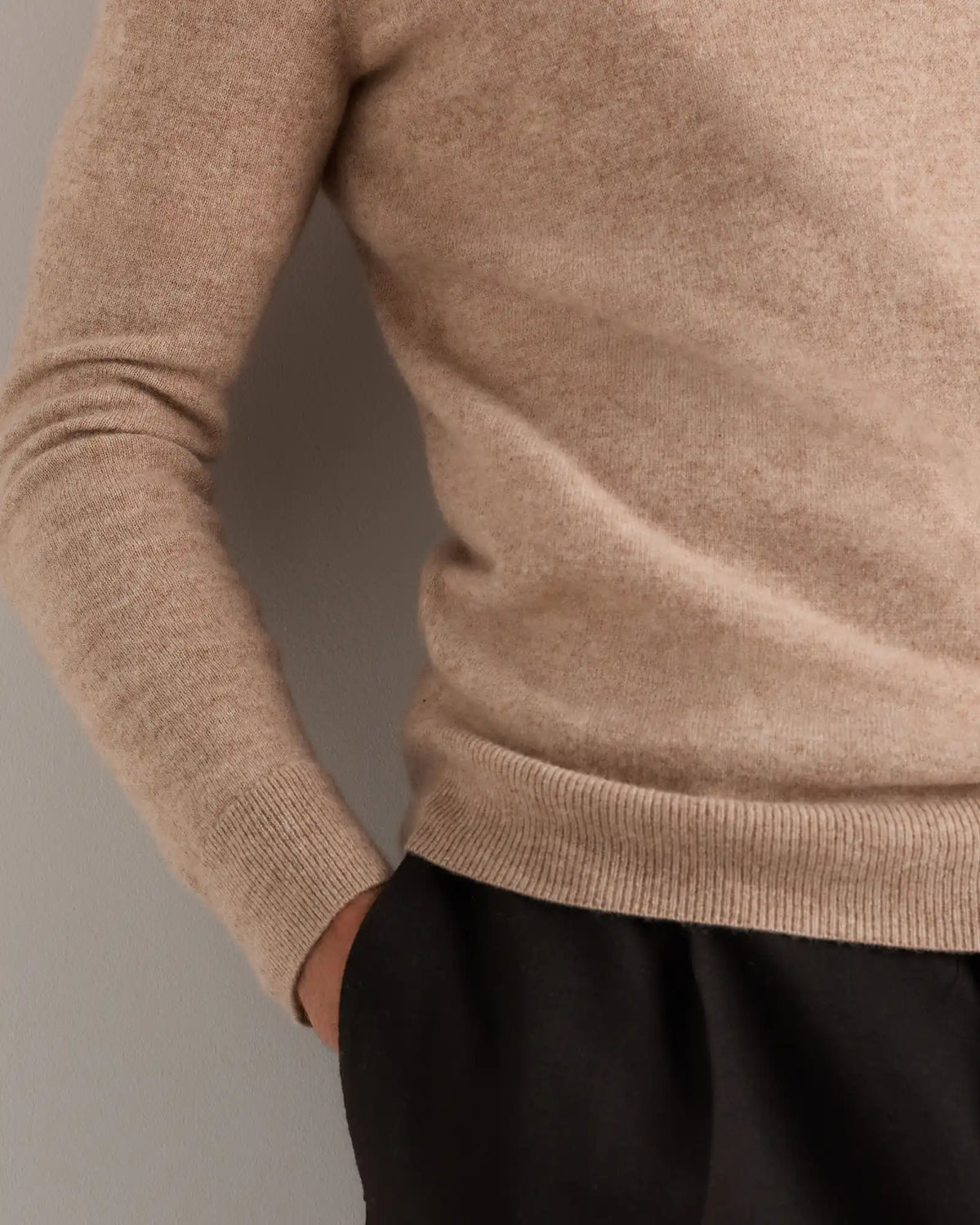 Mongolian Cashmere V-Neck Sweater