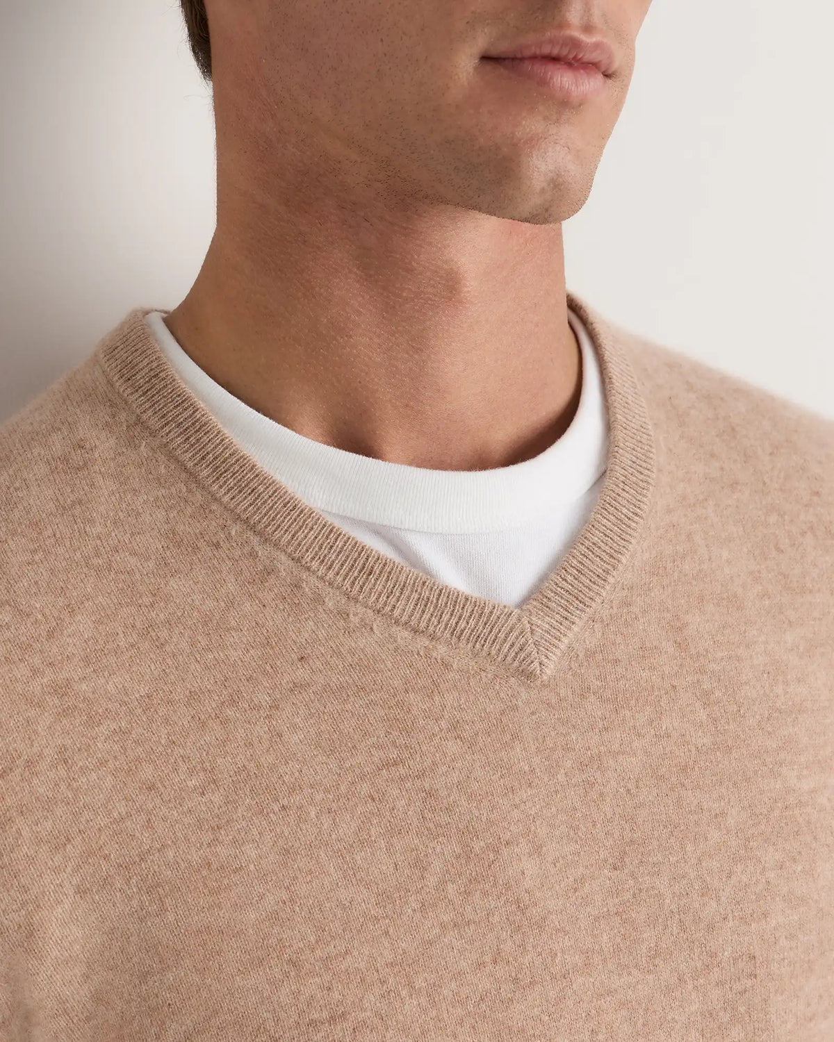 Mongolian Cashmere V-Neck Sweater