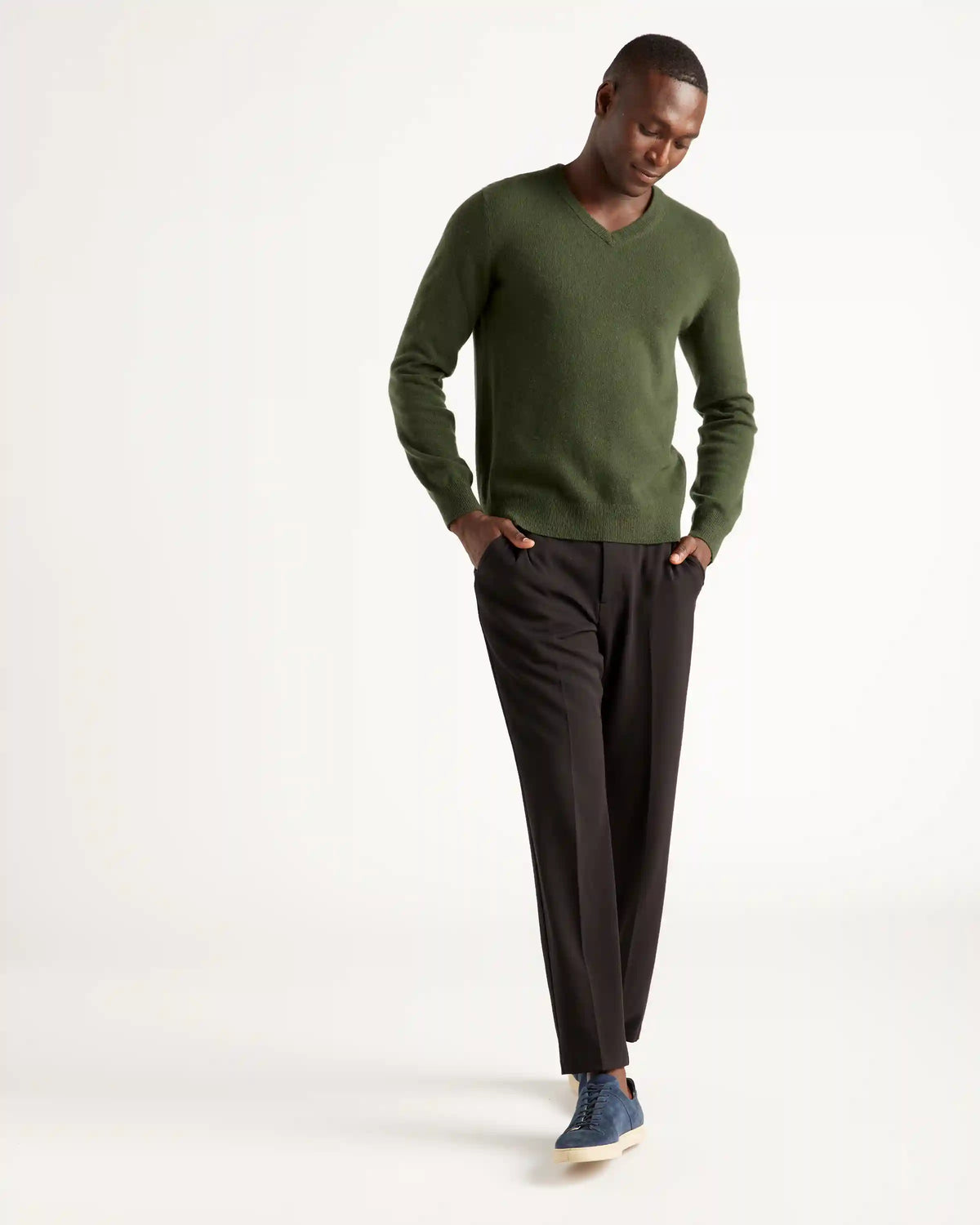 Mongolian Spring Cashmere V-Neck Sweater